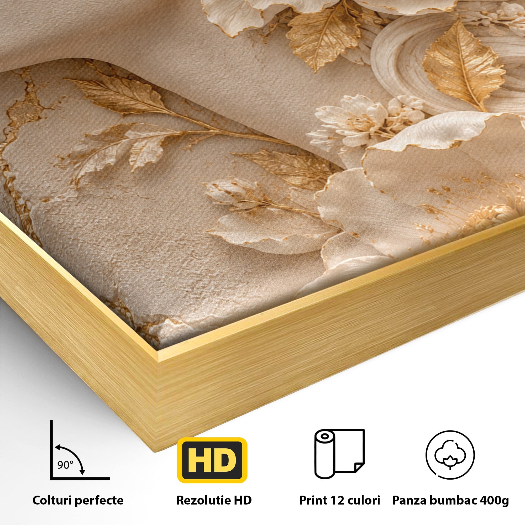 Tablou Canvas Premium LuxCanva® PI1434, Eleganta Florala, Femeie, Flori, Eleganta, Arta, Culori Vibrante, Living, Dormitor, Salon