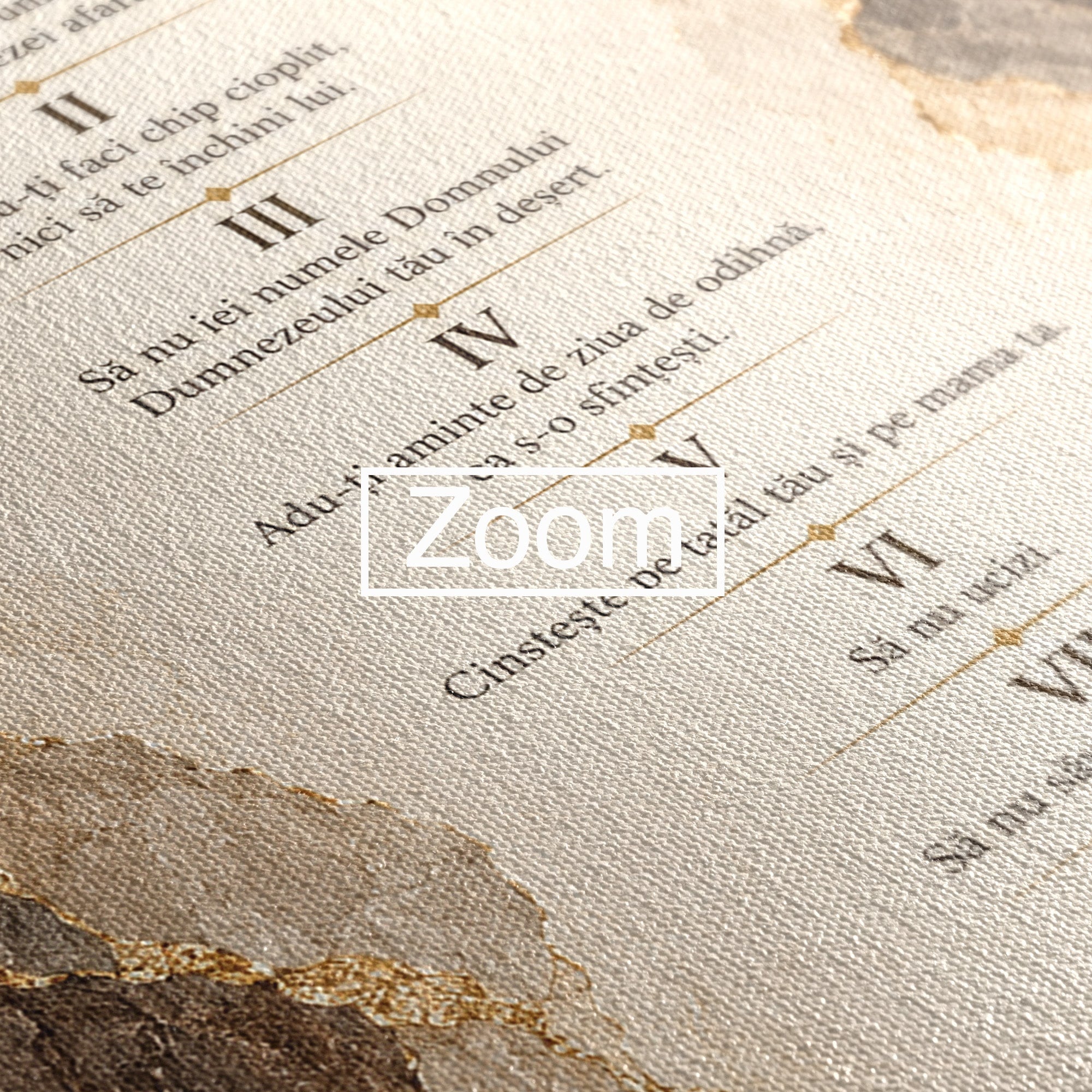 Tablou Canvas Premium LuxCanva® PI1435, Cele Zece Porunci, Religie, Credinta, Text, Motivational, Culori Vibrante, Living, Dormitor, Bucatarie