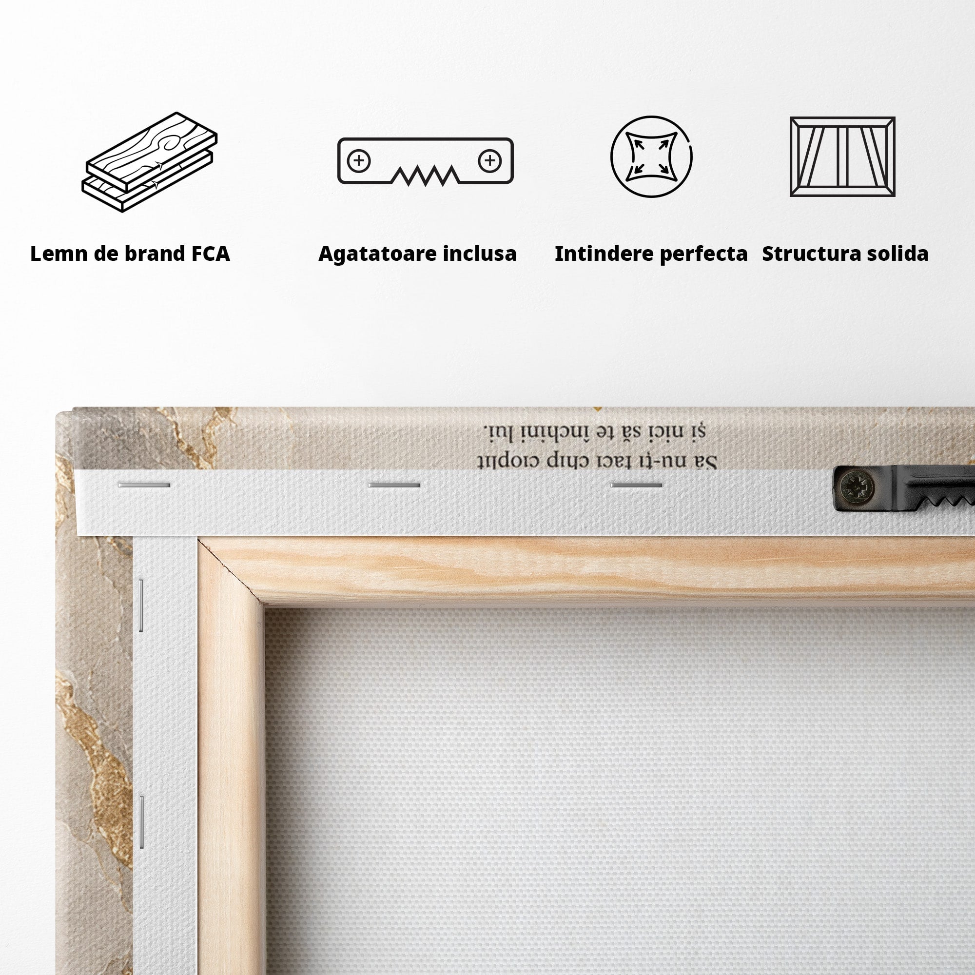 Tablou Canvas Premium LuxCanva® PI1436, Legile Divinitatii, Religie, Text, Inspirational, Porunci, Culori Vibrante, Living, Dormitor, Bucatarie