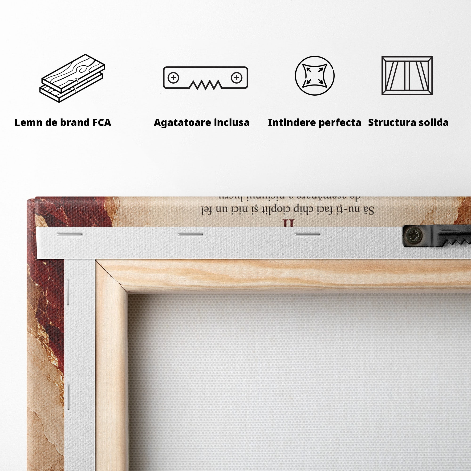 Tablou Canvas Premium LuxCanva® PI1437, Invataturi Divine, Religie, Text, Biblie, Intelepciune, Culori Vibrante, Living, Dormitor, Bucatarie