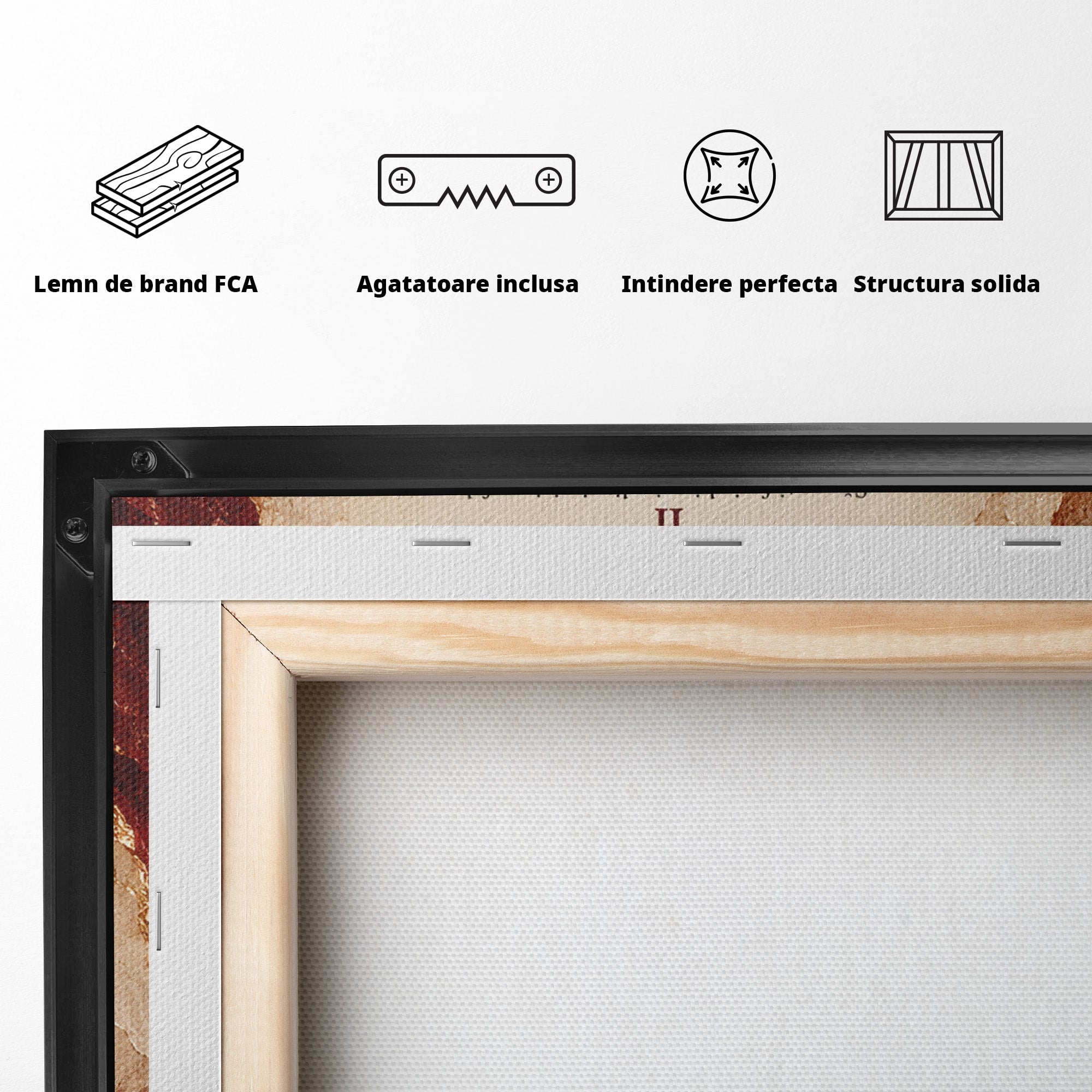 Tablou Canvas Premium LuxCanva® PI1437, Invataturi Divine, Religie, Text, Biblie, Intelepciune, Culori Vibrante, Living, Dormitor, Bucatarie