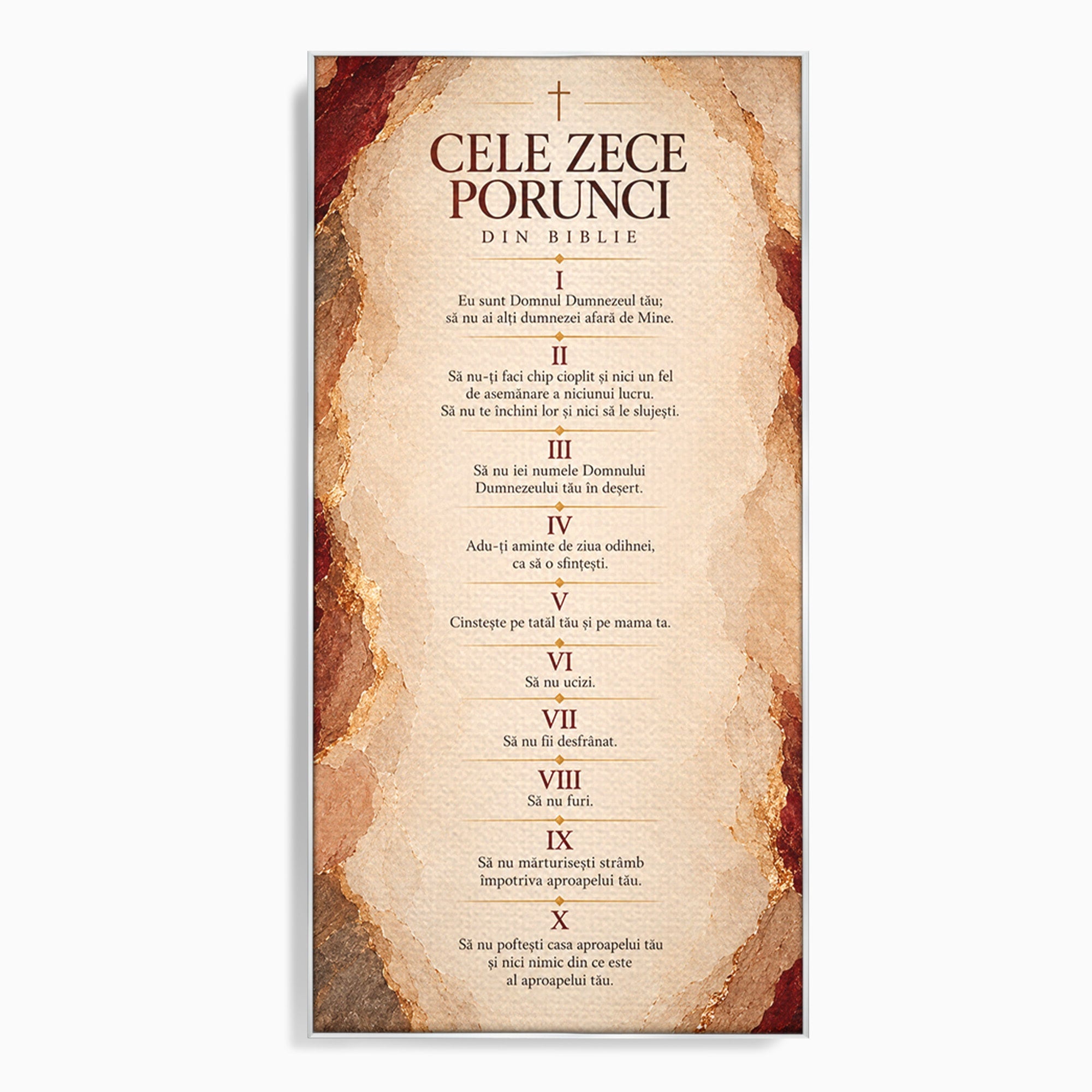 Tablou Canvas Premium LuxCanva® PI1437, Invataturi Divine, Religie, Text, Biblie, Intelepciune, Culori Vibrante, Living, Dormitor, Bucatarie