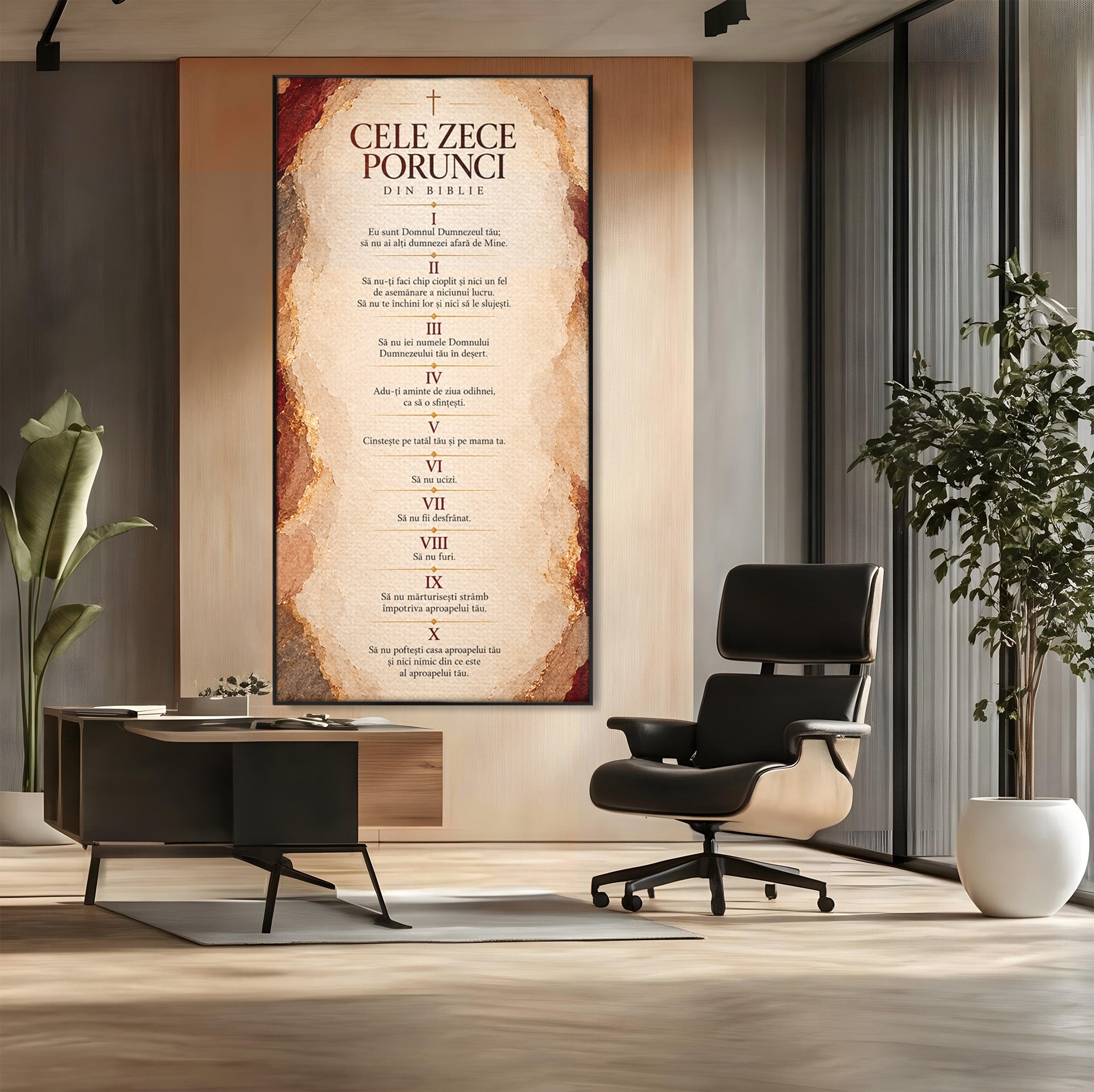 Tablou Canvas Premium LuxCanva® PI1437, Invataturi Divine, Religie, Text, Biblie, Intelepciune, Culori Vibrante, Living, Dormitor, Bucatarie