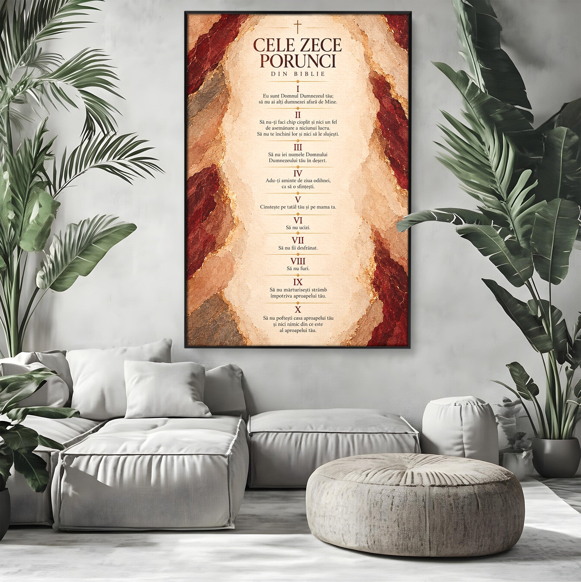 Tablou Canvas Premium LuxCanva® PI1437, Invataturi Divine, Religie, Text, Biblie, Intelepciune, Culori Vibrante, Living, Dormitor, Bucatarie