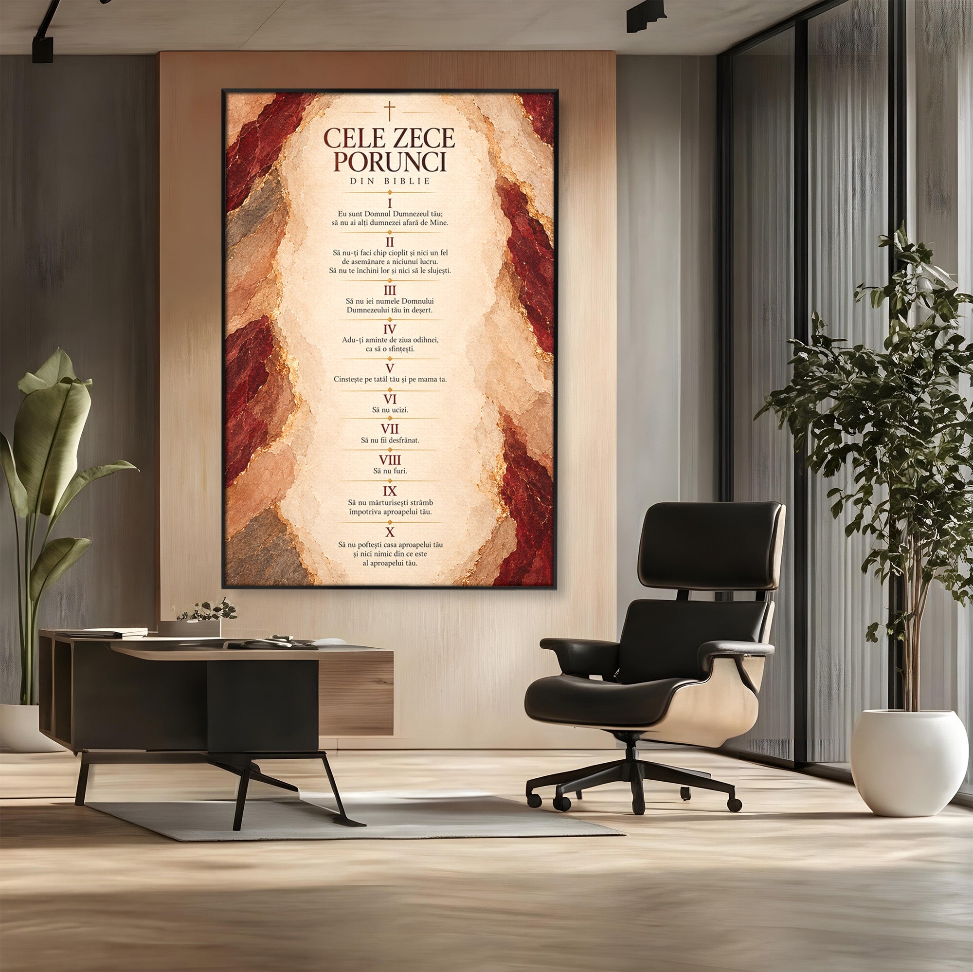 Tablou Canvas Premium LuxCanva® PI1437, Invataturi Divine, Religie, Text, Biblie, Intelepciune, Culori Vibrante, Living, Dormitor, Bucatarie
