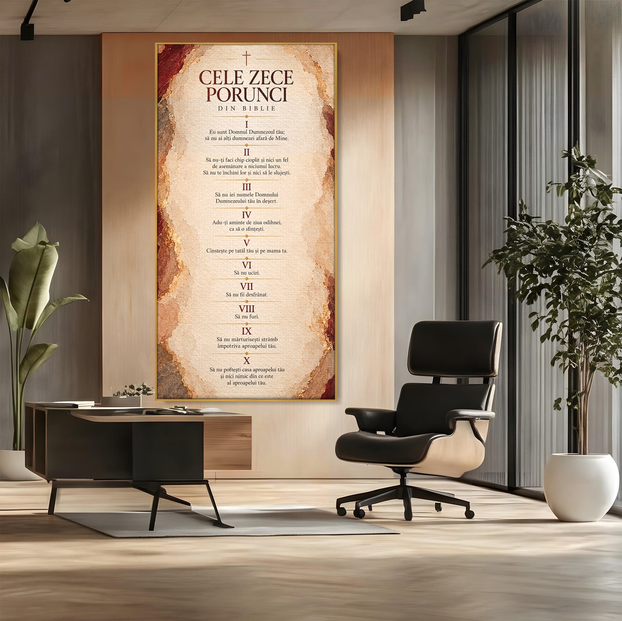 Tablou Canvas Premium LuxCanva® PI1437, Invataturi Divine, Religie, Text, Biblie, Intelepciune, Culori Vibrante, Living, Dormitor, Bucatarie