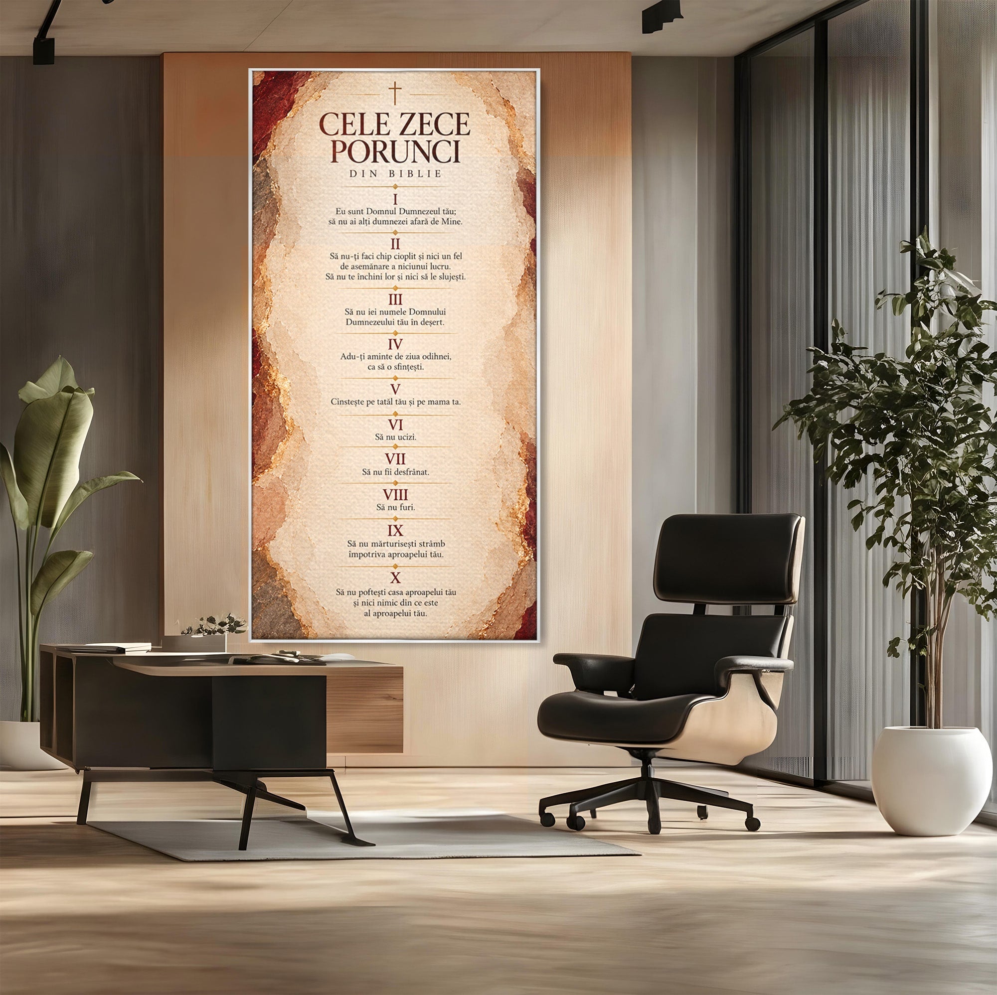 Tablou Canvas Premium LuxCanva® PI1437, Invataturi Divine, Religie, Text, Biblie, Intelepciune, Culori Vibrante, Living, Dormitor, Bucatarie