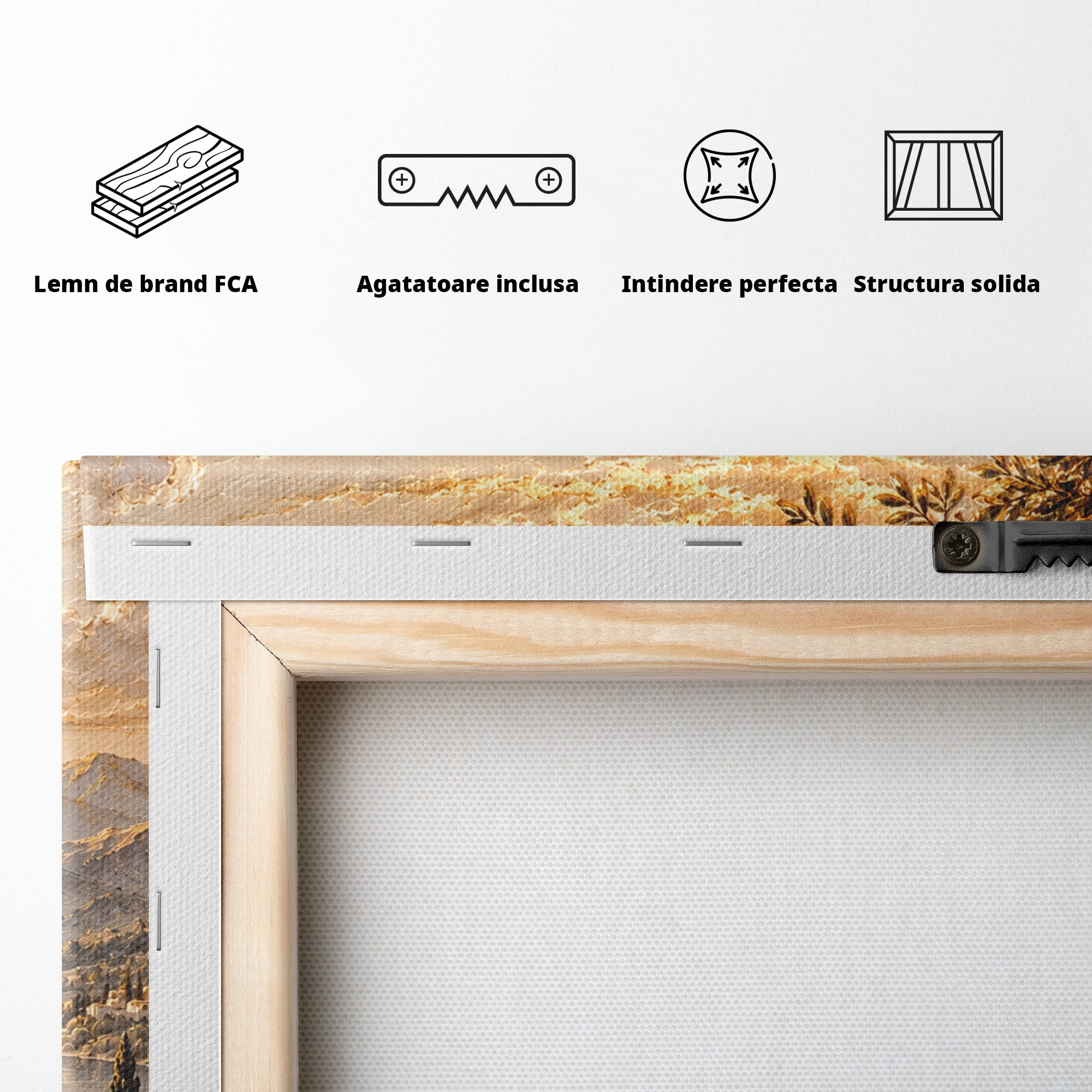 Tablou Canvas Premium LuxCanva® PI1440, Pelerinaj Linistit, Hristos, Pastor, Peisaj, Apus, Credinta, Culori Vibrante, Living, Dormitor
