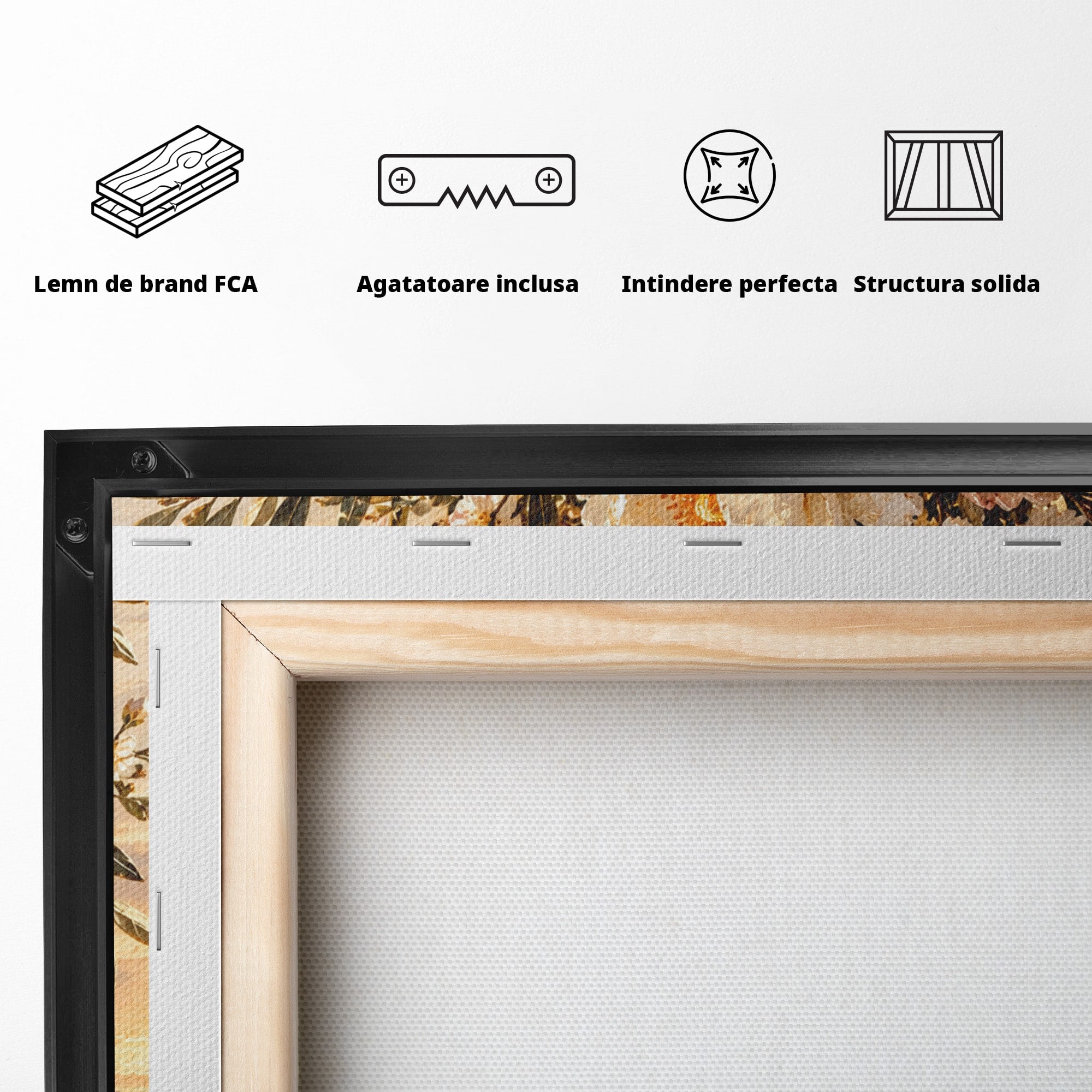Tablou Canvas Premium LuxCanva® PI1441, Vaza Cu Bujori De Vara, Decor, Floare, Vaza, Buchet, Peisaj, Culori Vibrante, Living, Dormitor