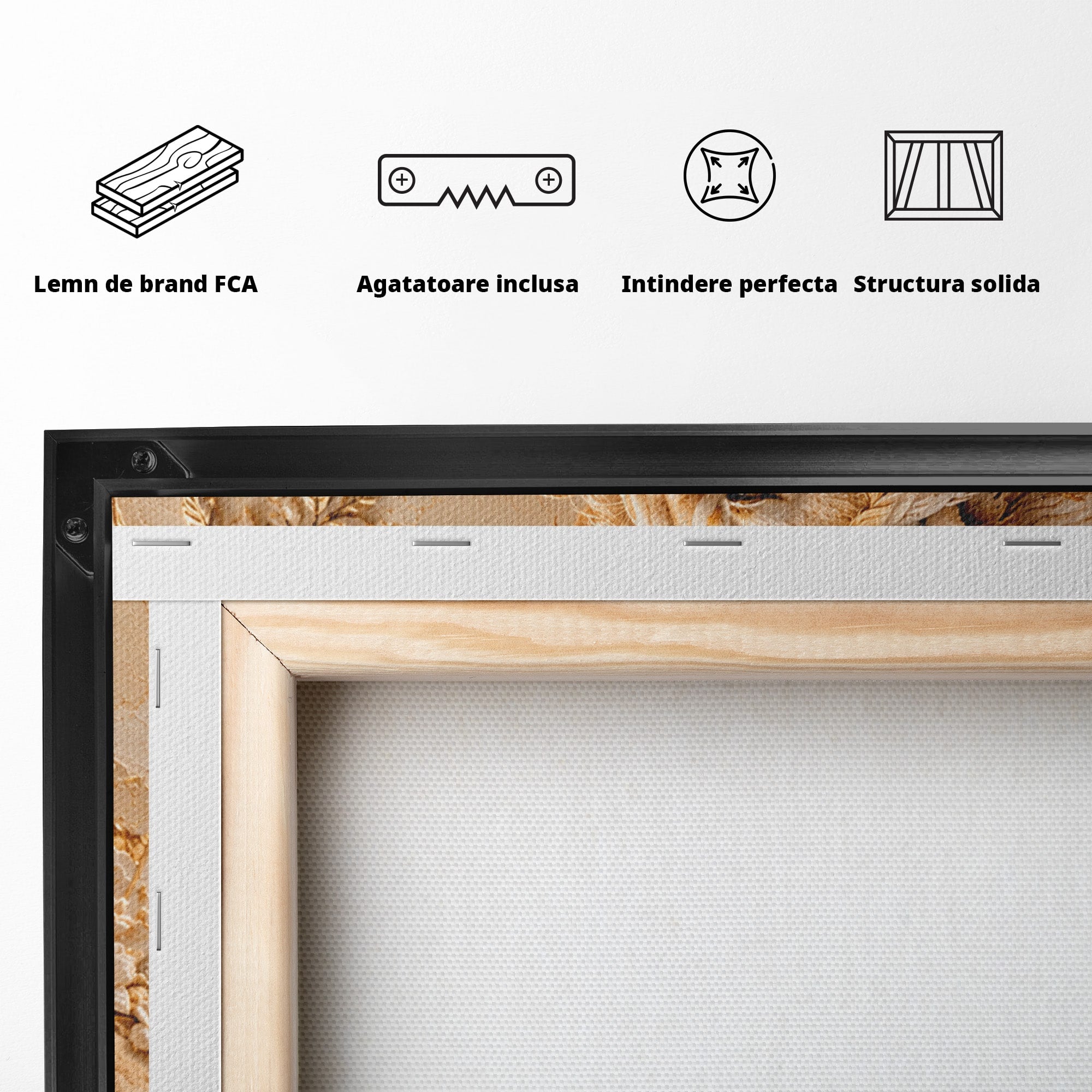 Tablou Canvas Premium LuxCanva® PI1442, Regalitate In Serenitate, Lei, Familie, Pui, Portret, Culori Vibrante, Living, Dormitor