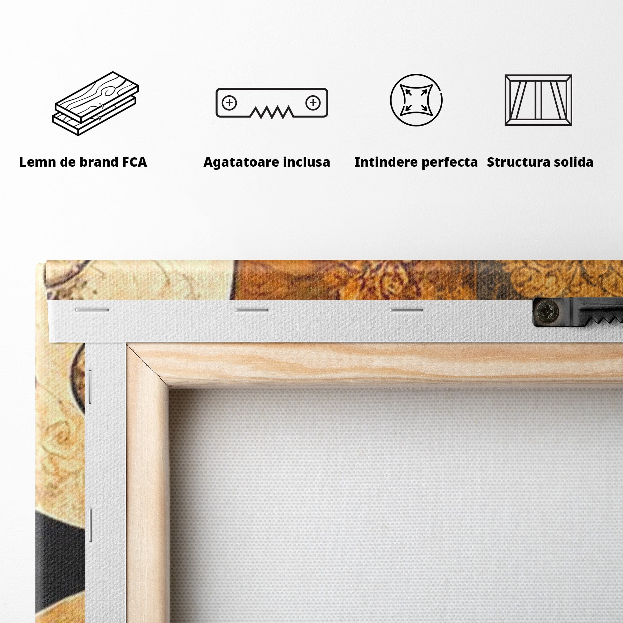 Set 2 Tablouri Canvas Premium LuxCanva® PI2-1181, Yin Si Yang, Abstract, Cercuri, Arta, Echilibru, Meditatie, Living, Birou, Culori Vibrante