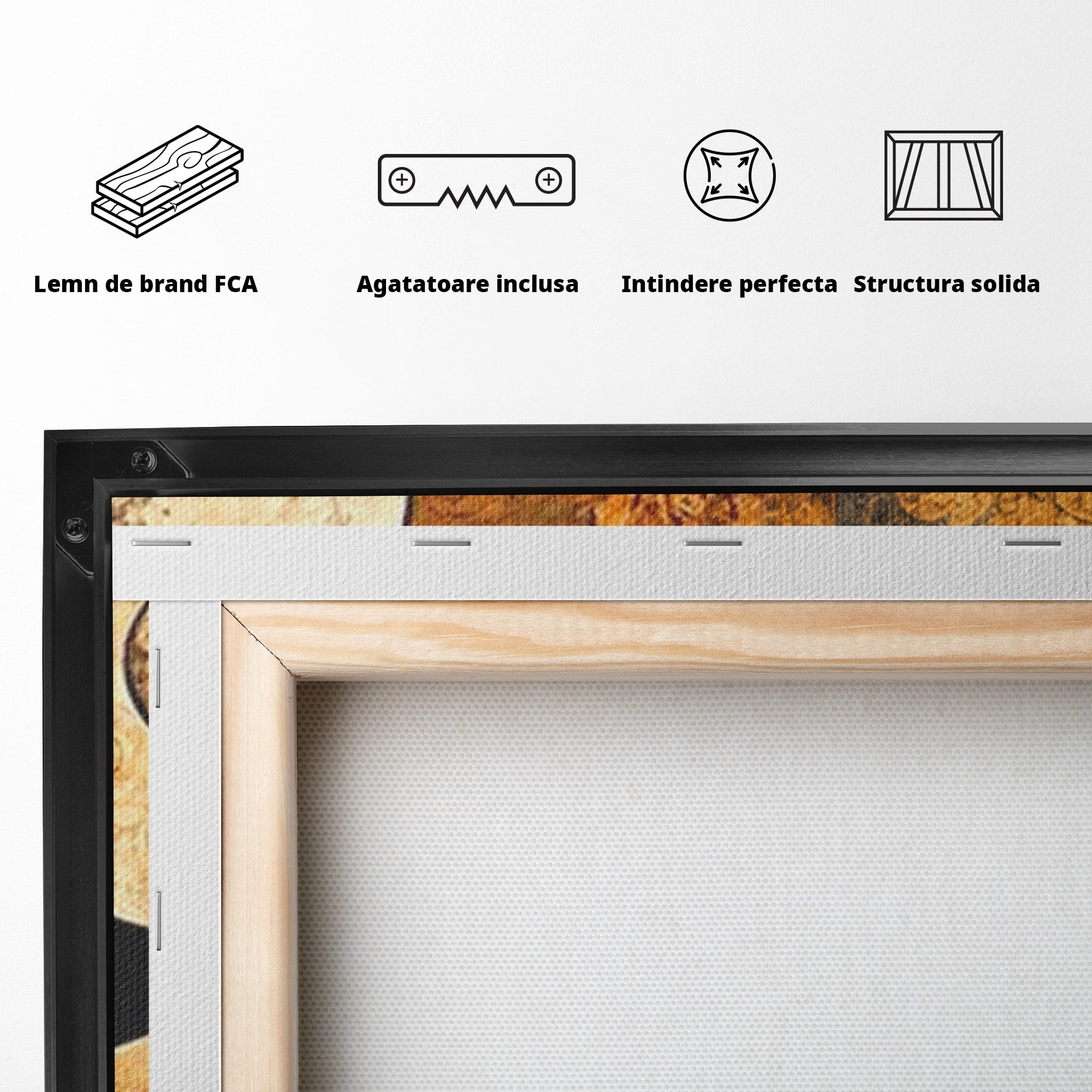 Set 2 Tablouri Canvas Premium LuxCanva® PI2-1181, Yin Si Yang, Abstract, Cercuri, Arta, Echilibru, Meditatie, Living, Birou, Culori Vibrante