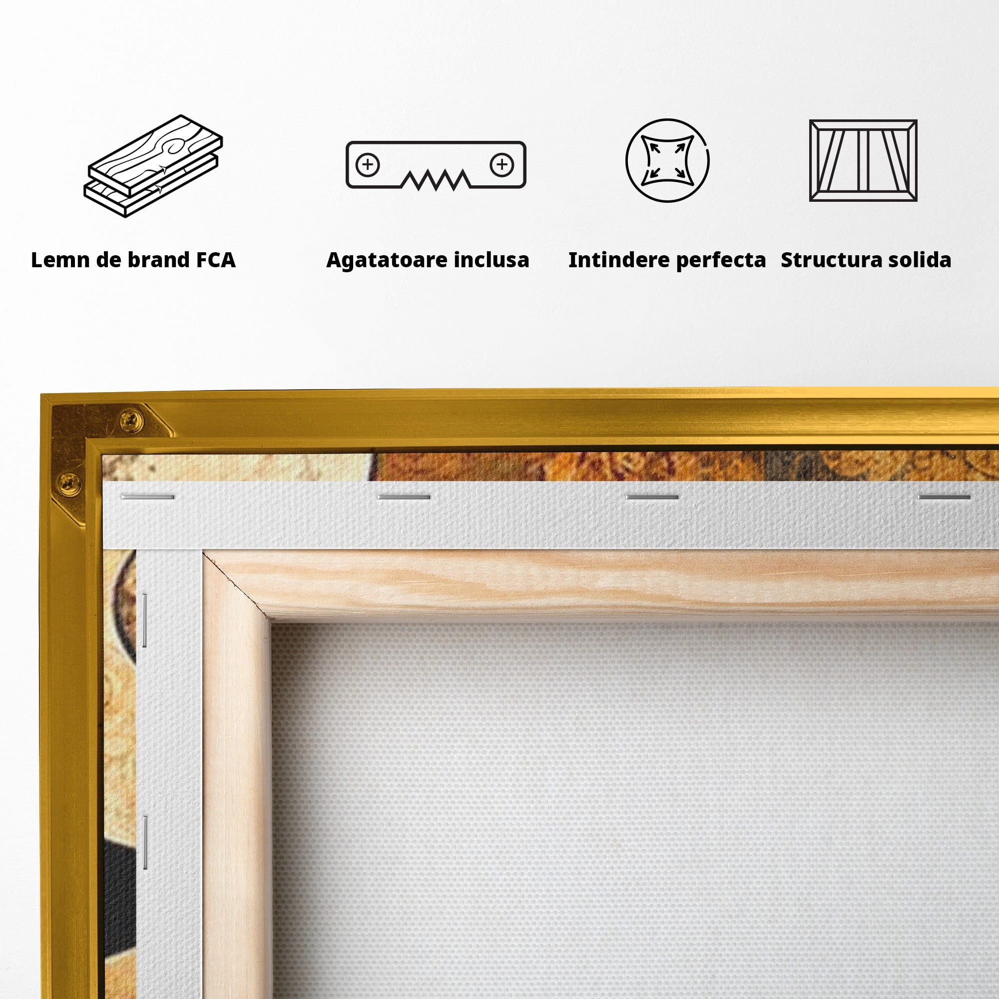 Set 2 Tablouri Canvas Premium LuxCanva® PI2-1181, Yin Si Yang, Abstract, Cercuri, Arta, Echilibru, Meditatie, Living, Birou, Culori Vibrante