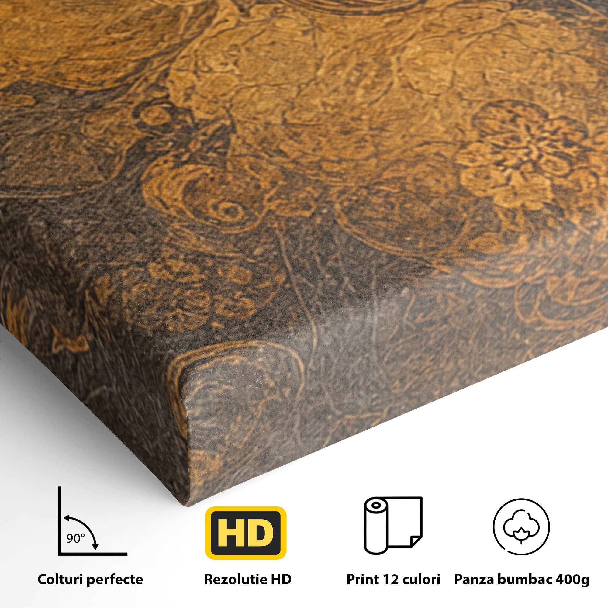 Set 3 Tablouri Canvas Premium LuxCanva® PI3-1181, Yin Si Yang, Abstract, Cercuri, Arta, Echilibru, Meditatie, Living, Birou, Culori Vibrante