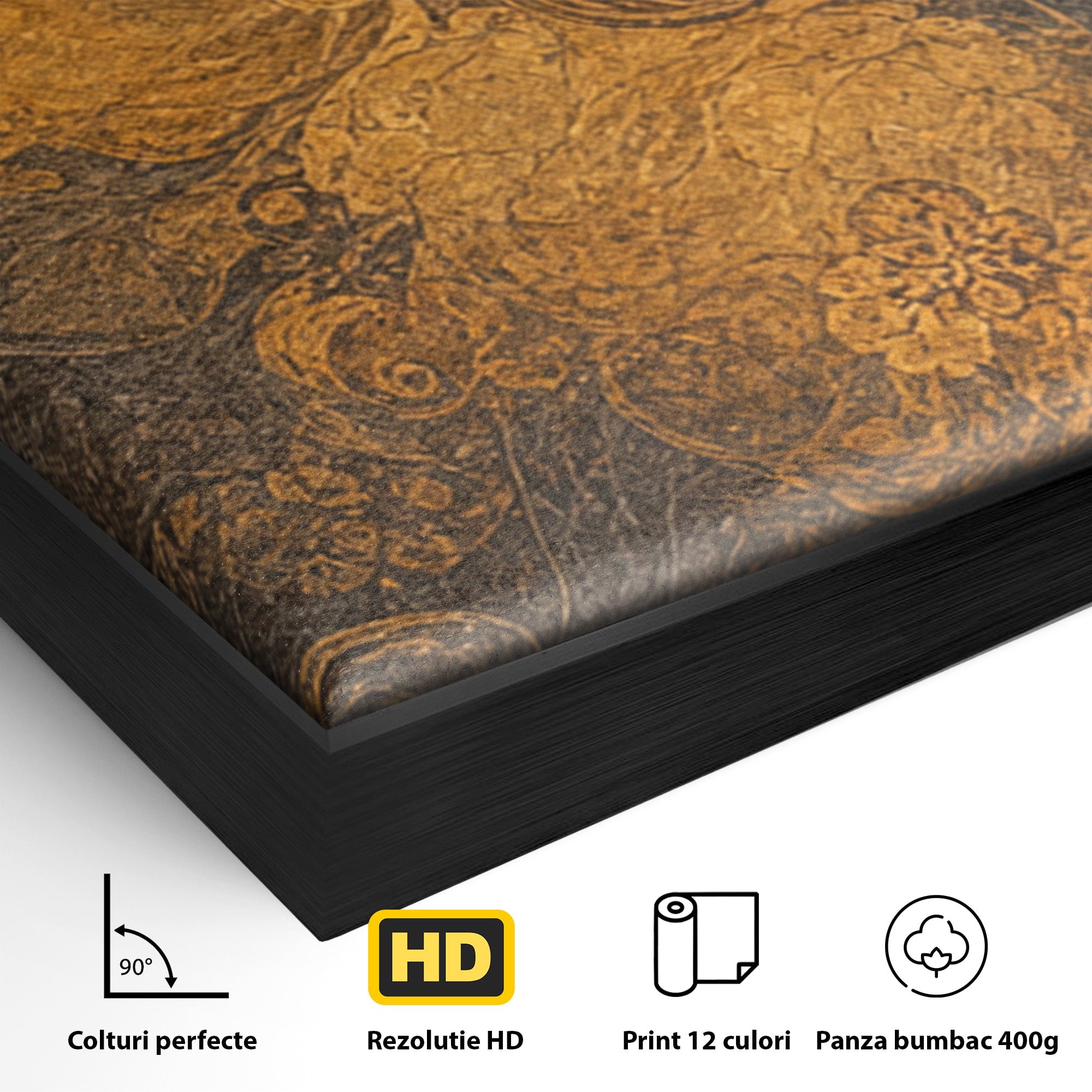 Set 3 Tablouri Canvas Premium LuxCanva® PI3-1181, Yin Si Yang, Abstract, Cercuri, Arta, Echilibru, Meditatie, Living, Birou, Culori Vibrante
