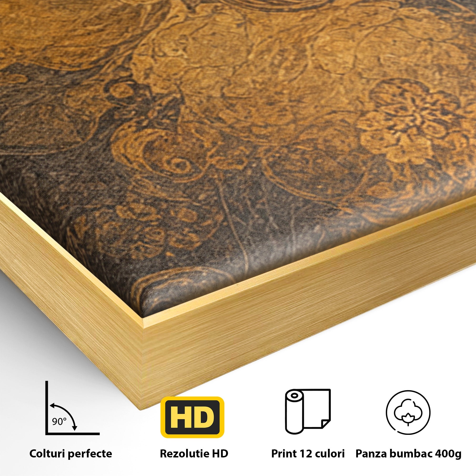 Set 3 Tablouri Canvas Premium LuxCanva® PI3-1181, Yin Si Yang, Abstract, Cercuri, Arta, Echilibru, Meditatie, Living, Birou, Culori Vibrante