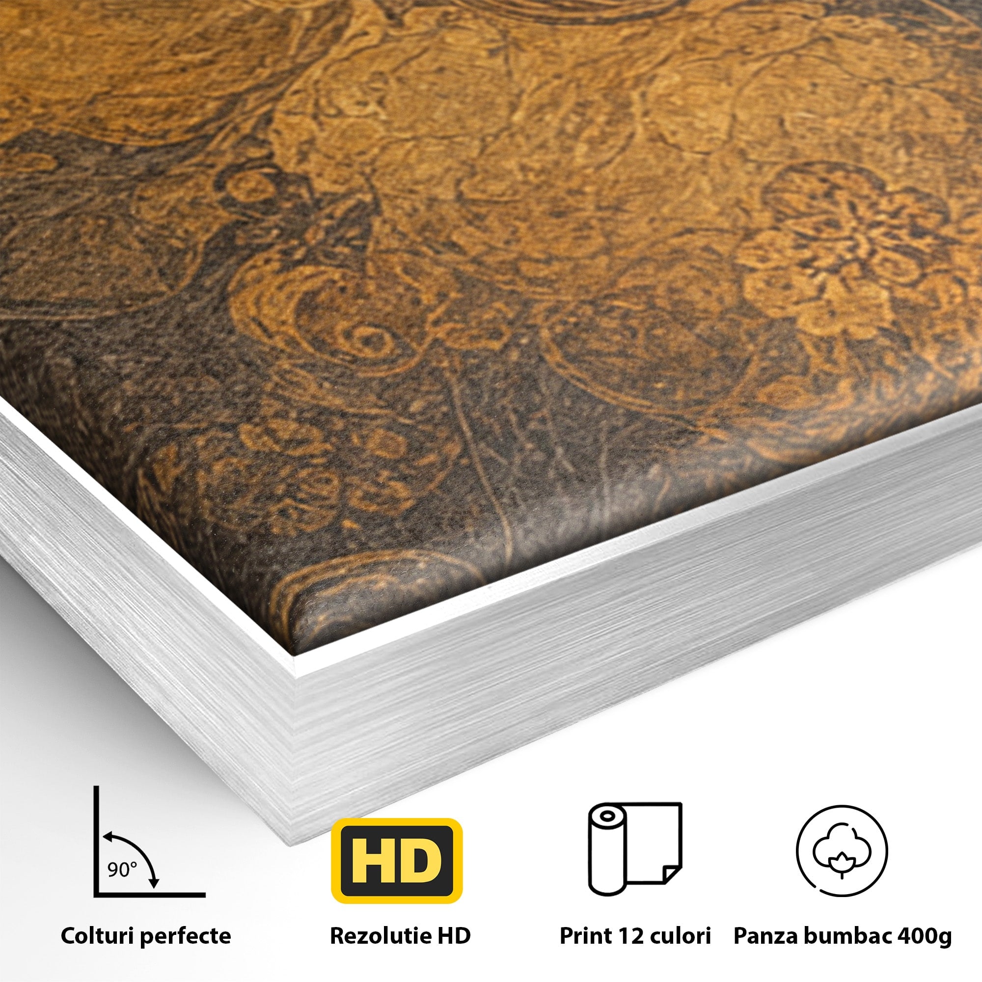 Set 3 Tablouri Canvas Premium LuxCanva® PI3-1181, Yin Si Yang, Abstract, Cercuri, Arta, Echilibru, Meditatie, Living, Birou, Culori Vibrante