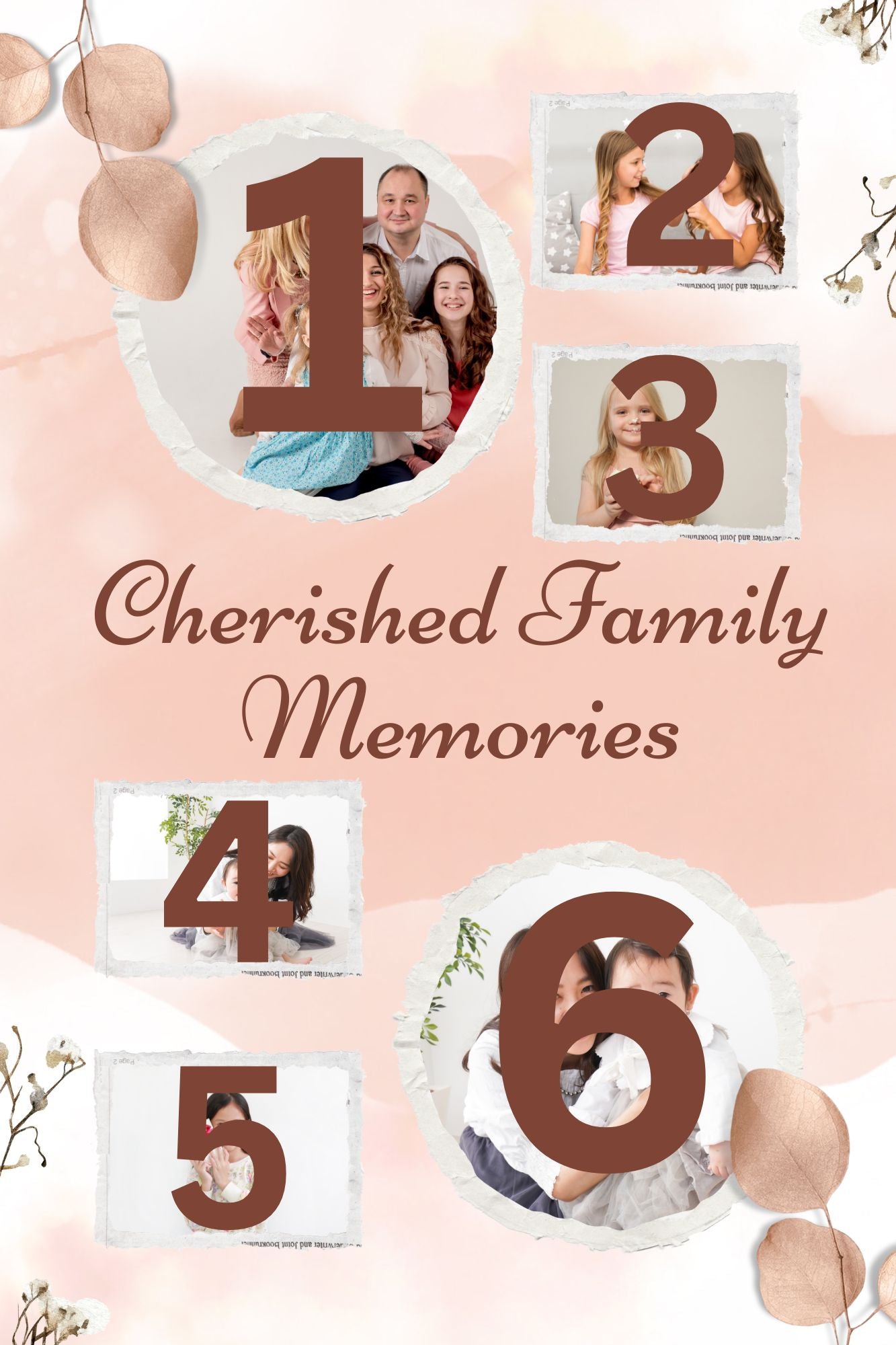 Tablou Canvas Personalizat cu 6 Poze Pentru Familie 