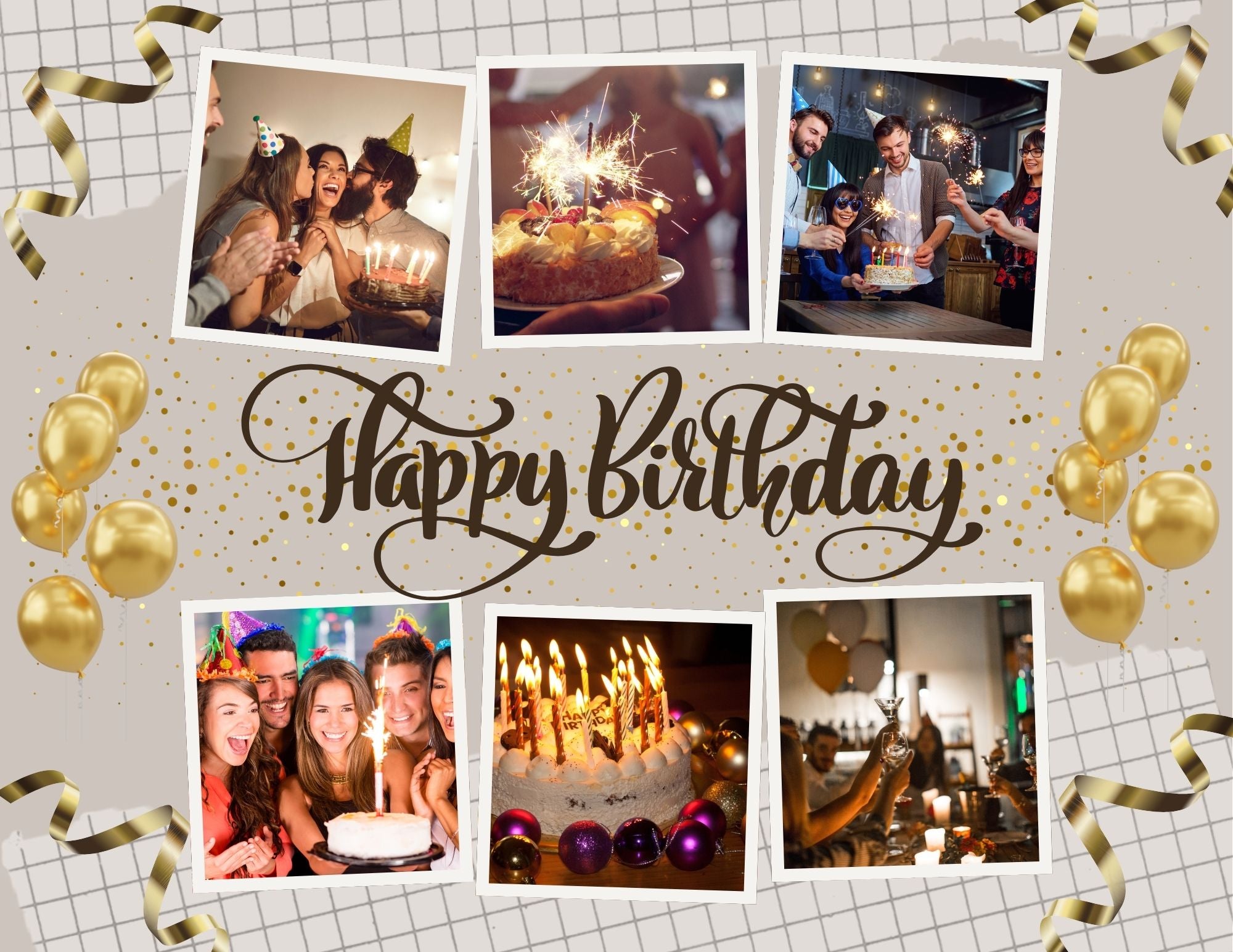 Tablou Canvas Personalizat cu 6 Poze Pentru Aniversari 