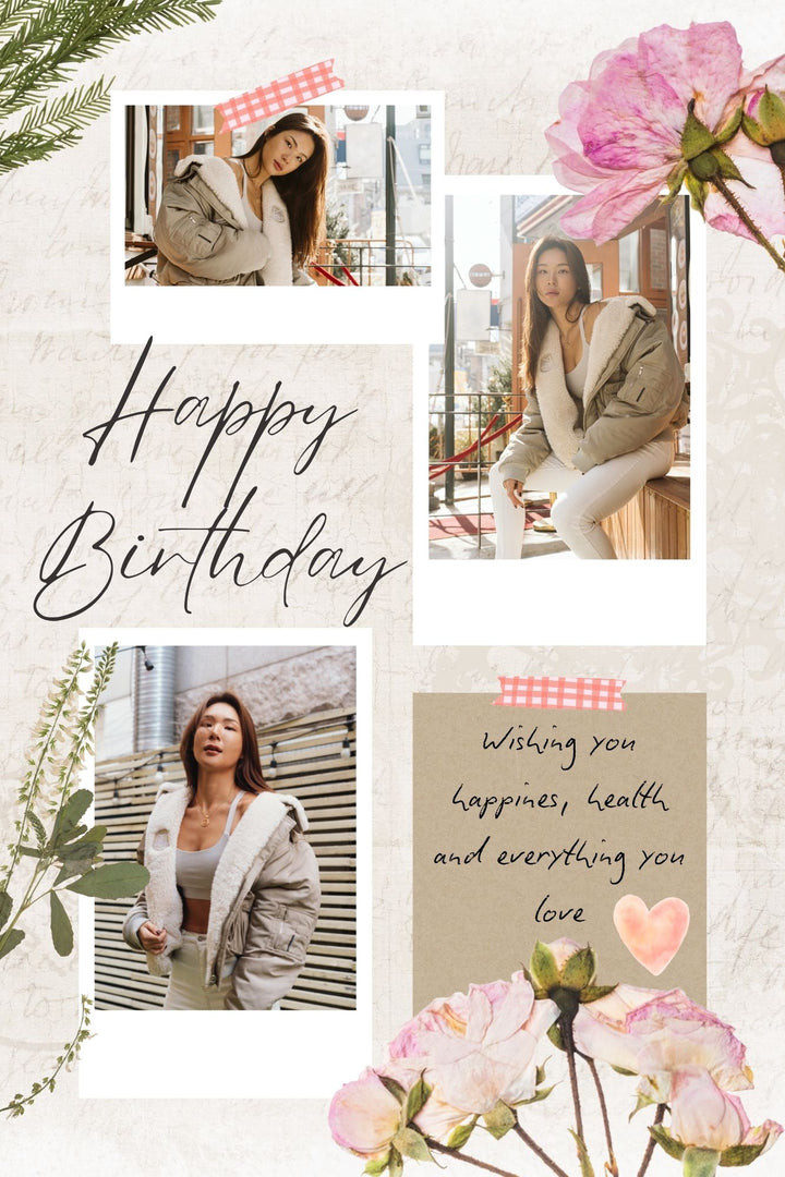 Personalisierte Leinwand Leinwand Wandbild mit 3 Bilder für Geburtstage " Happy Birthday", PS132