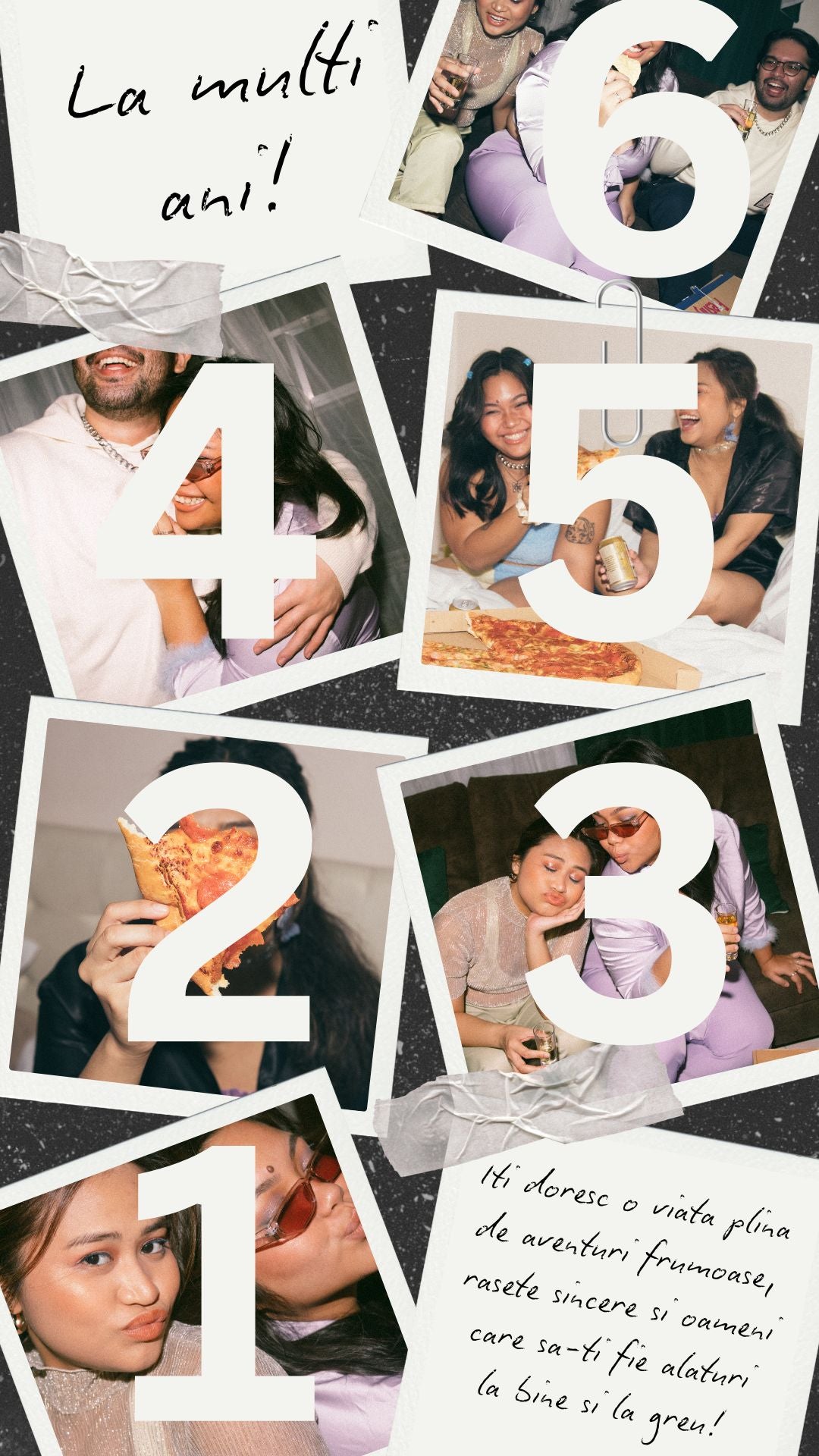 Tablou Canvas Personalizat cu 6 Poze Pentru Aniversari 