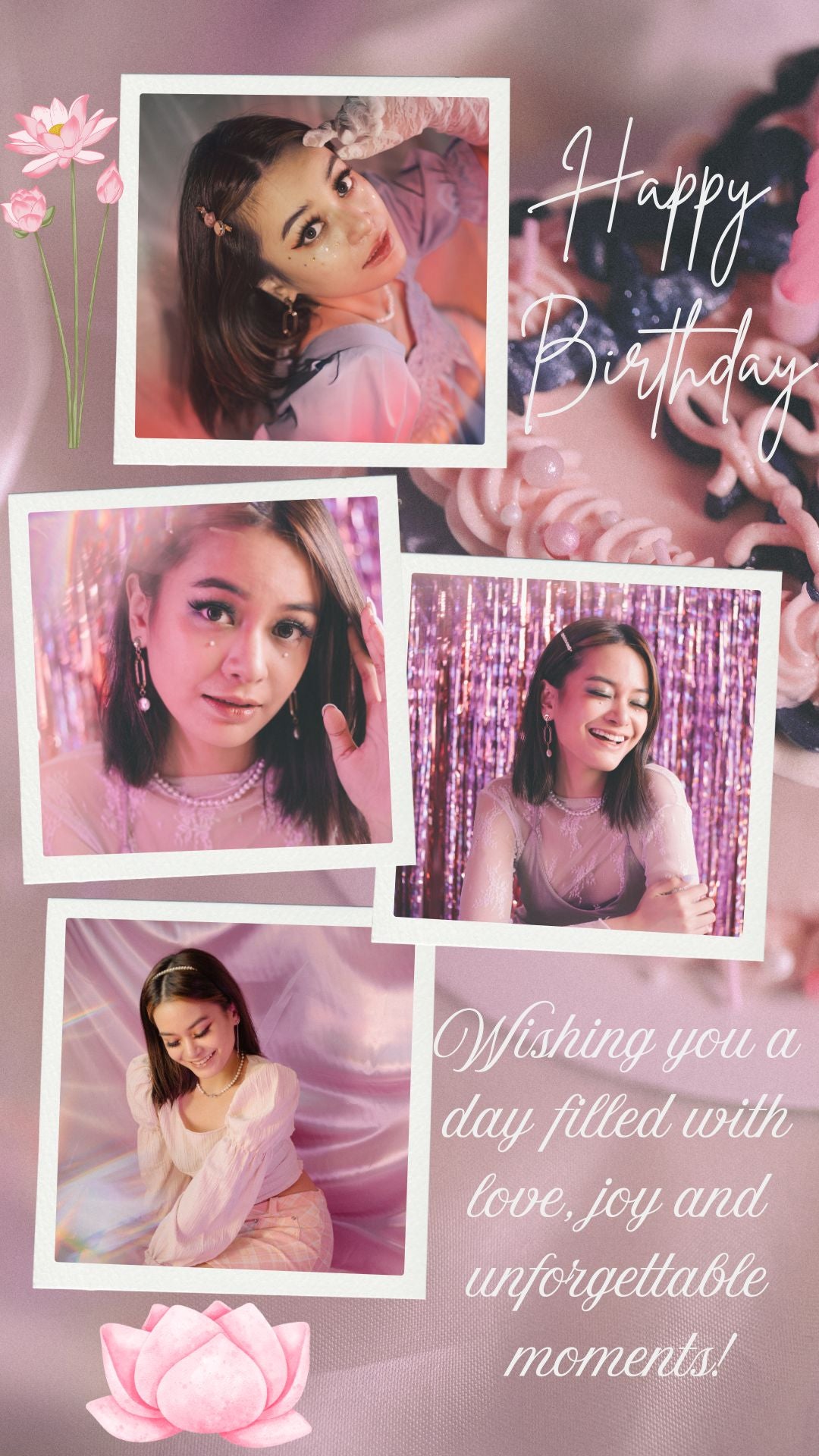 Tablou Canvas Personalizat cu 4 Poze Pentru Aniversari 