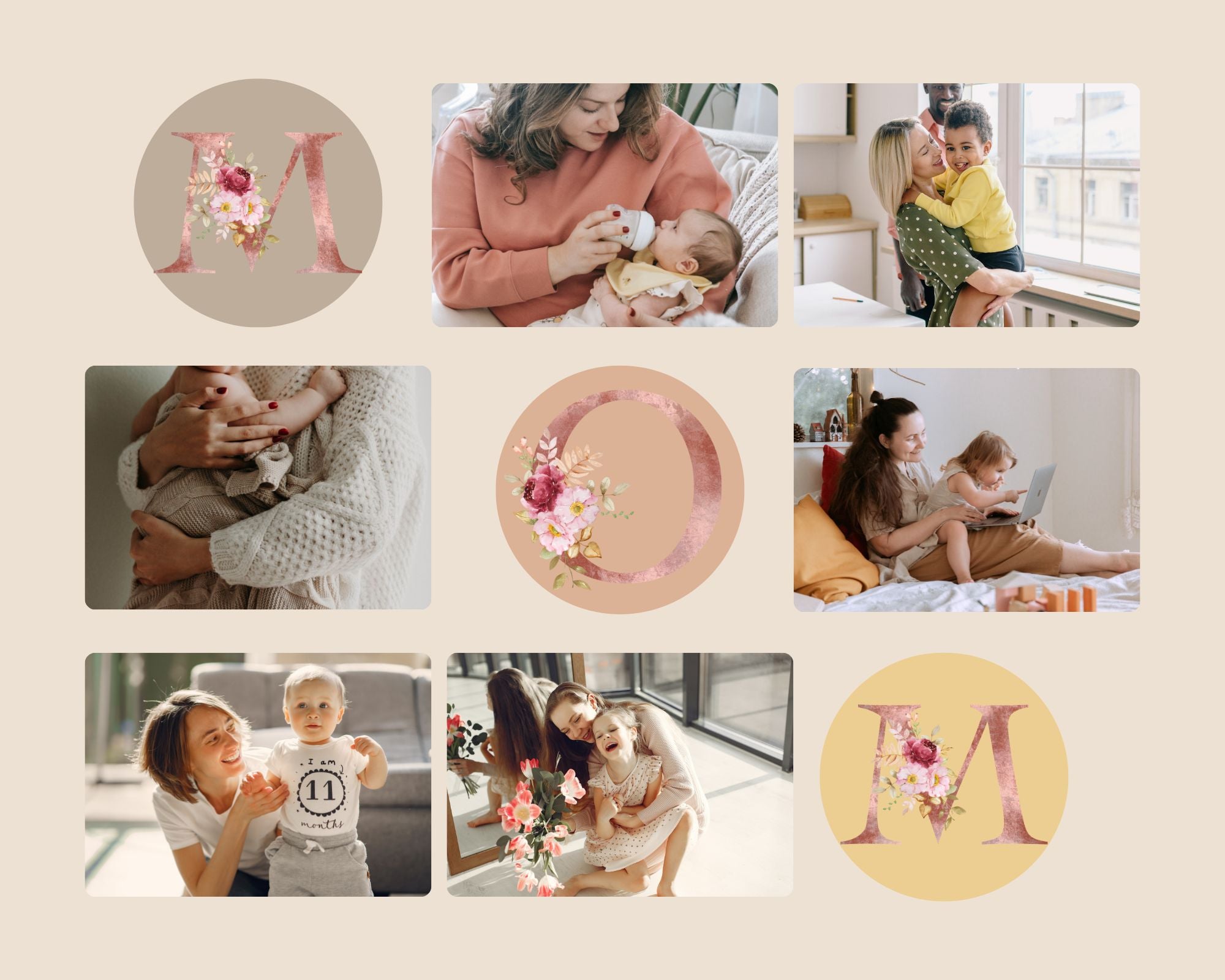 Tablou Canvas Personalizat cu 6 Poze Pentru Mama 