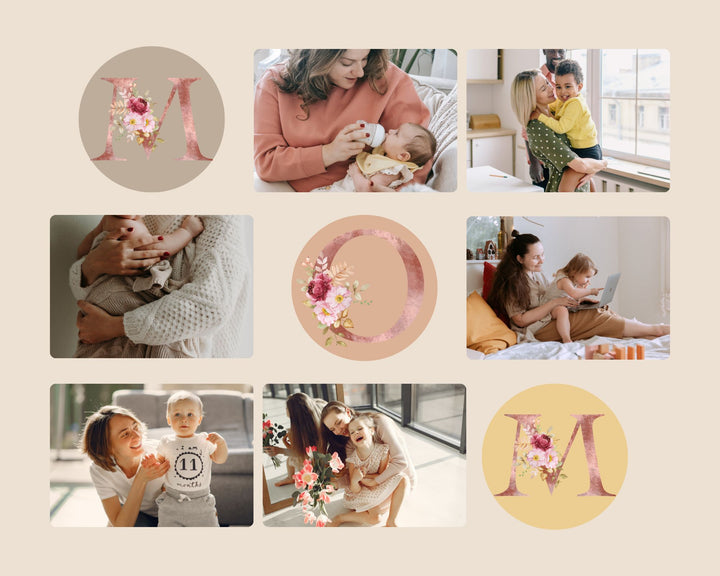 Personalisiertes Leinwandbild mit 6 Fotos für Mama "Mama", PS152