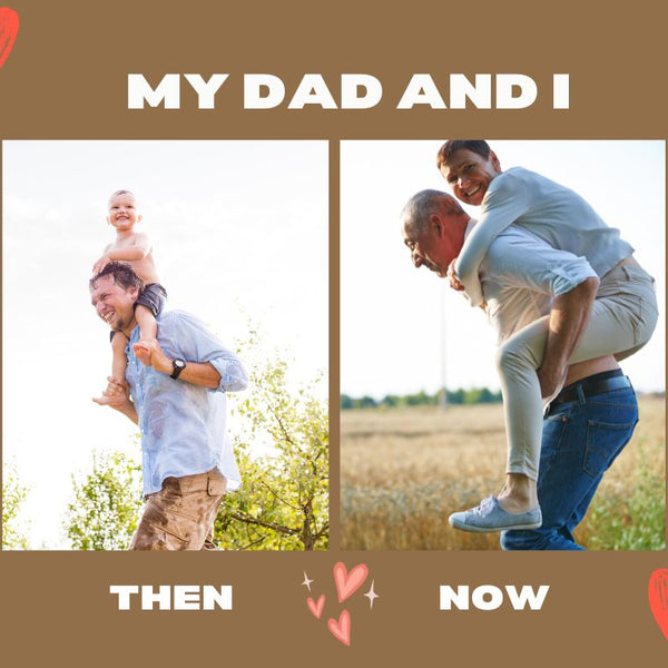 Tablou Canvas Personalizat cu 2 Poze Pentru Tata "My Dad And I", PS168