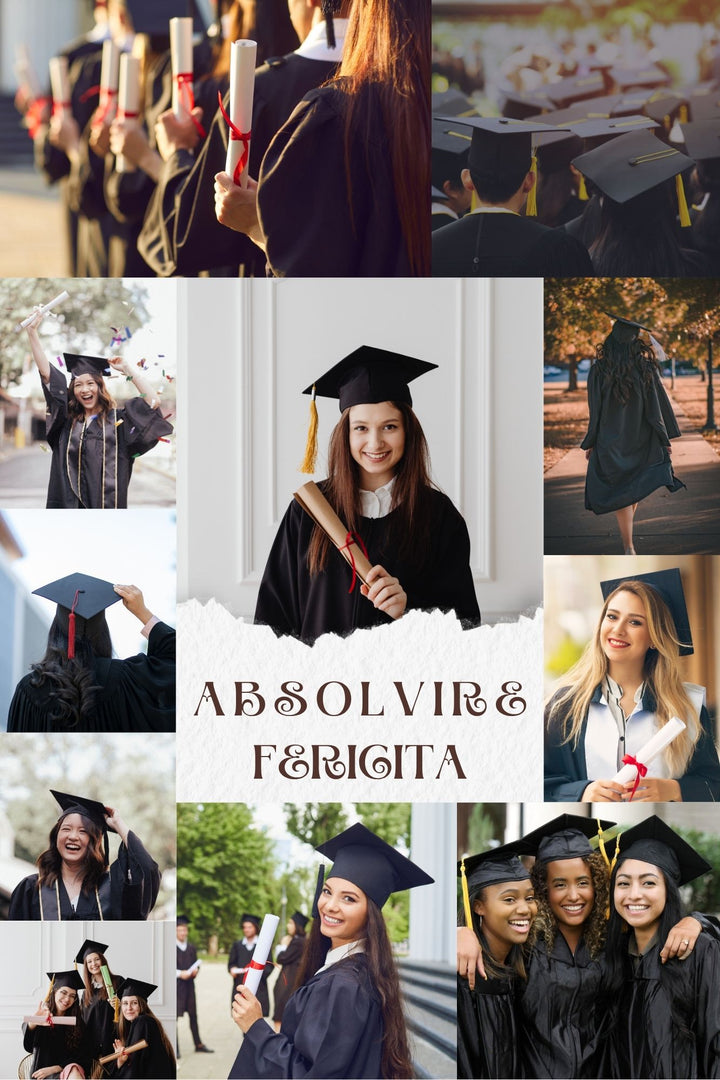Personalisierte Leinwandtafel mit 11 Bildern zum Schulabschluss "Happy Graduation", PS185