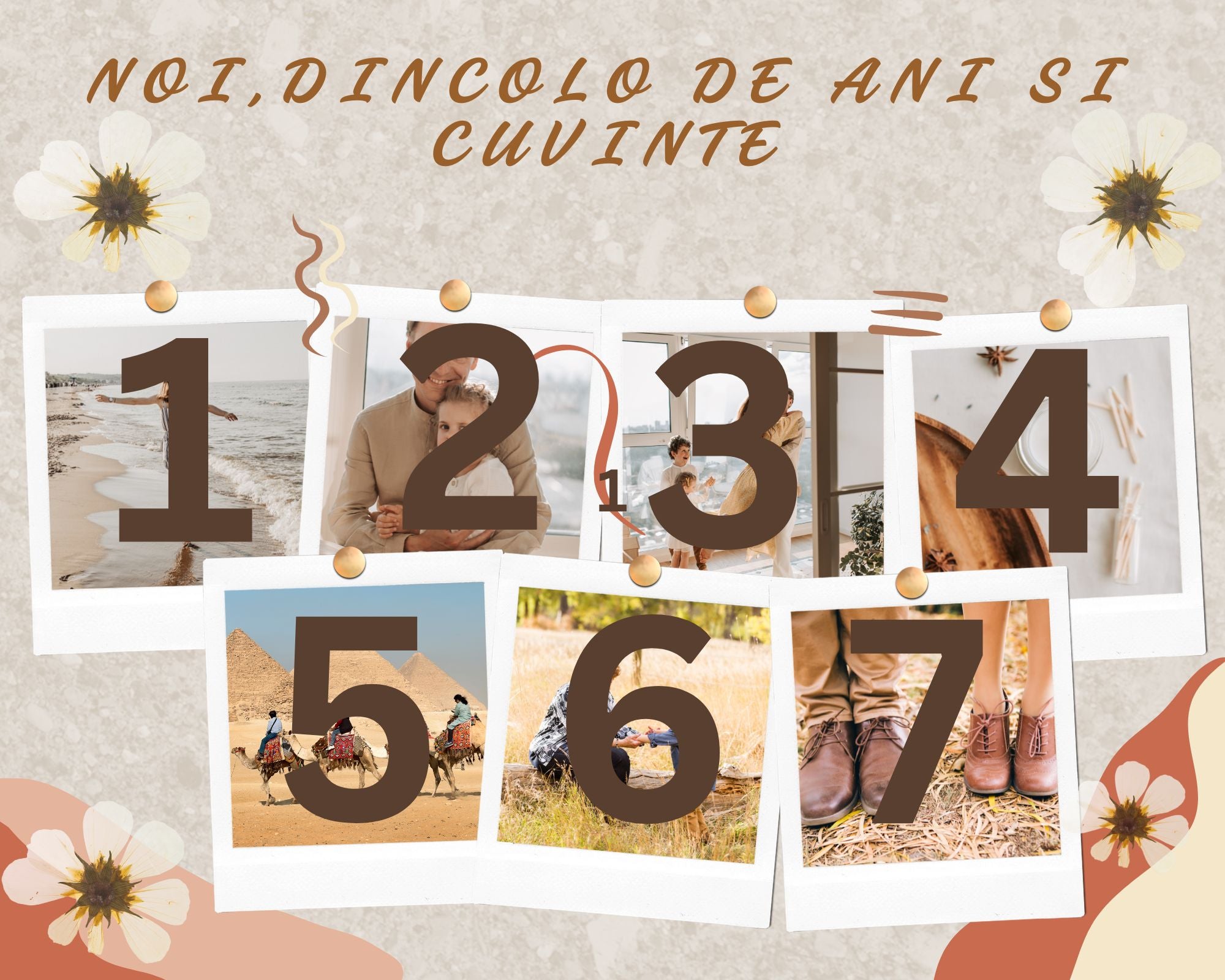 Tablou Canvas Personalizat cu 7 Poze Pentru Familie 