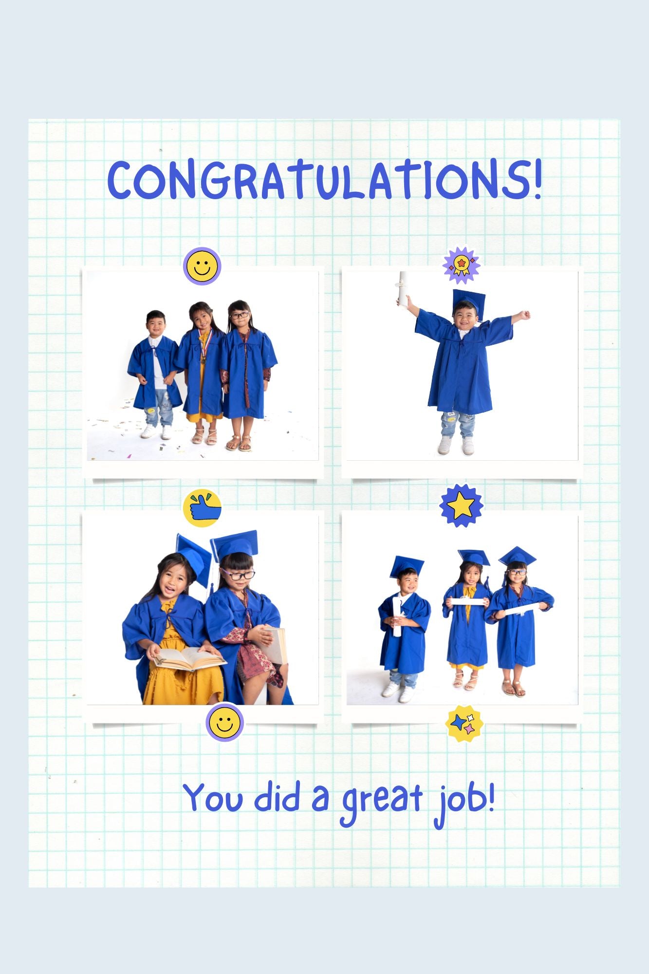 Tablou Canvas Personalizat cu 4 Poze Pentru Absolvire 