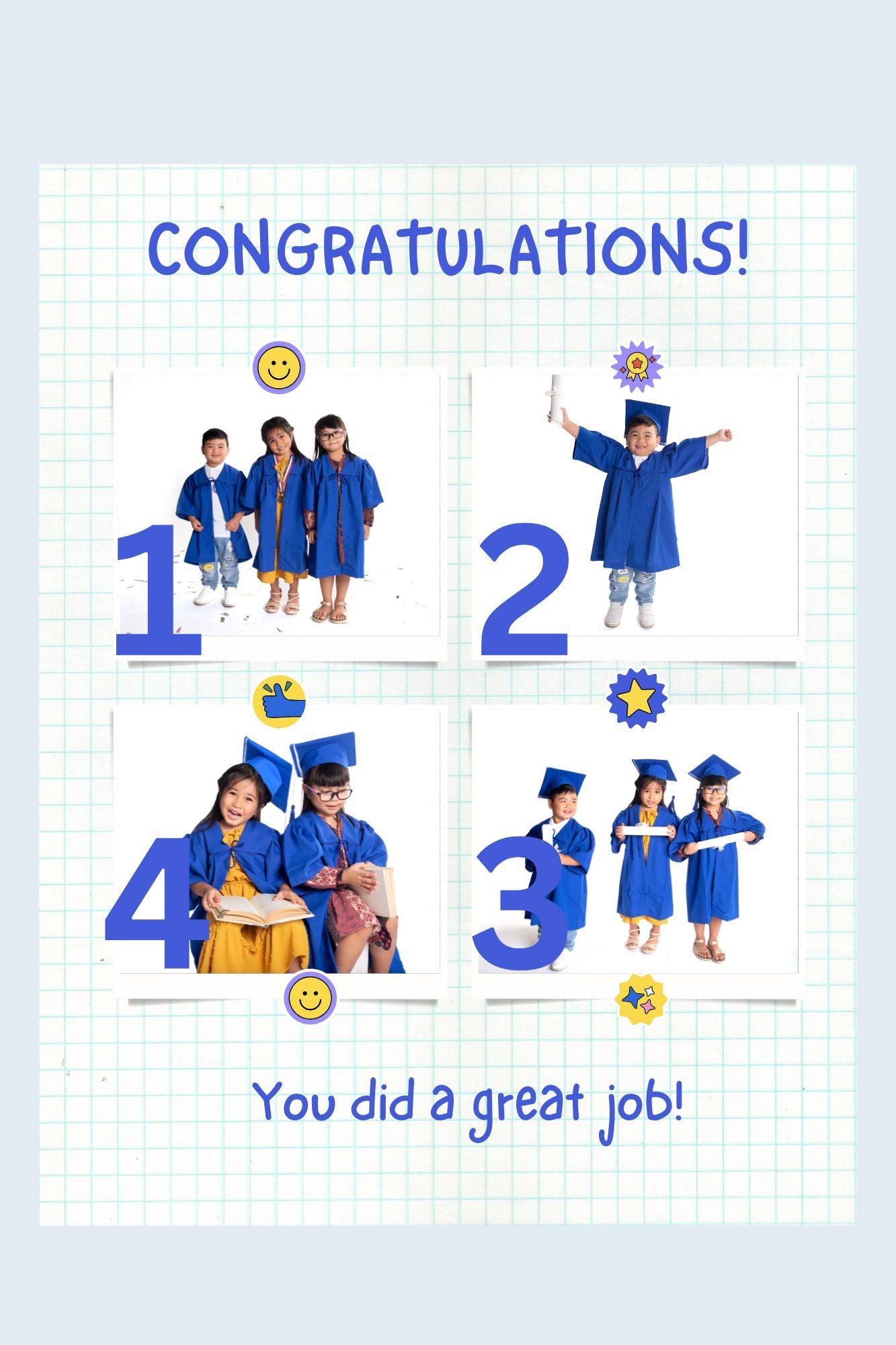 Tablou Canvas Personalizat cu 4 Poze Pentru Absolvire 