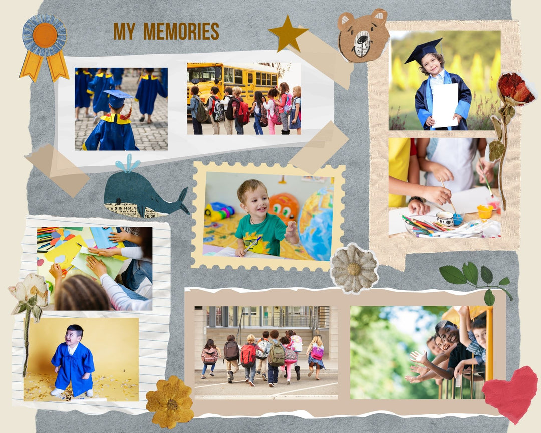 Personalisierte Leinwandbilder mit 9 Abschlussfotos "My Memories", PS193