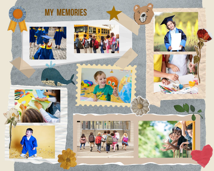Personalisierte Leinwandbilder mit 9 Abschlussfotos "My Memories", PS193