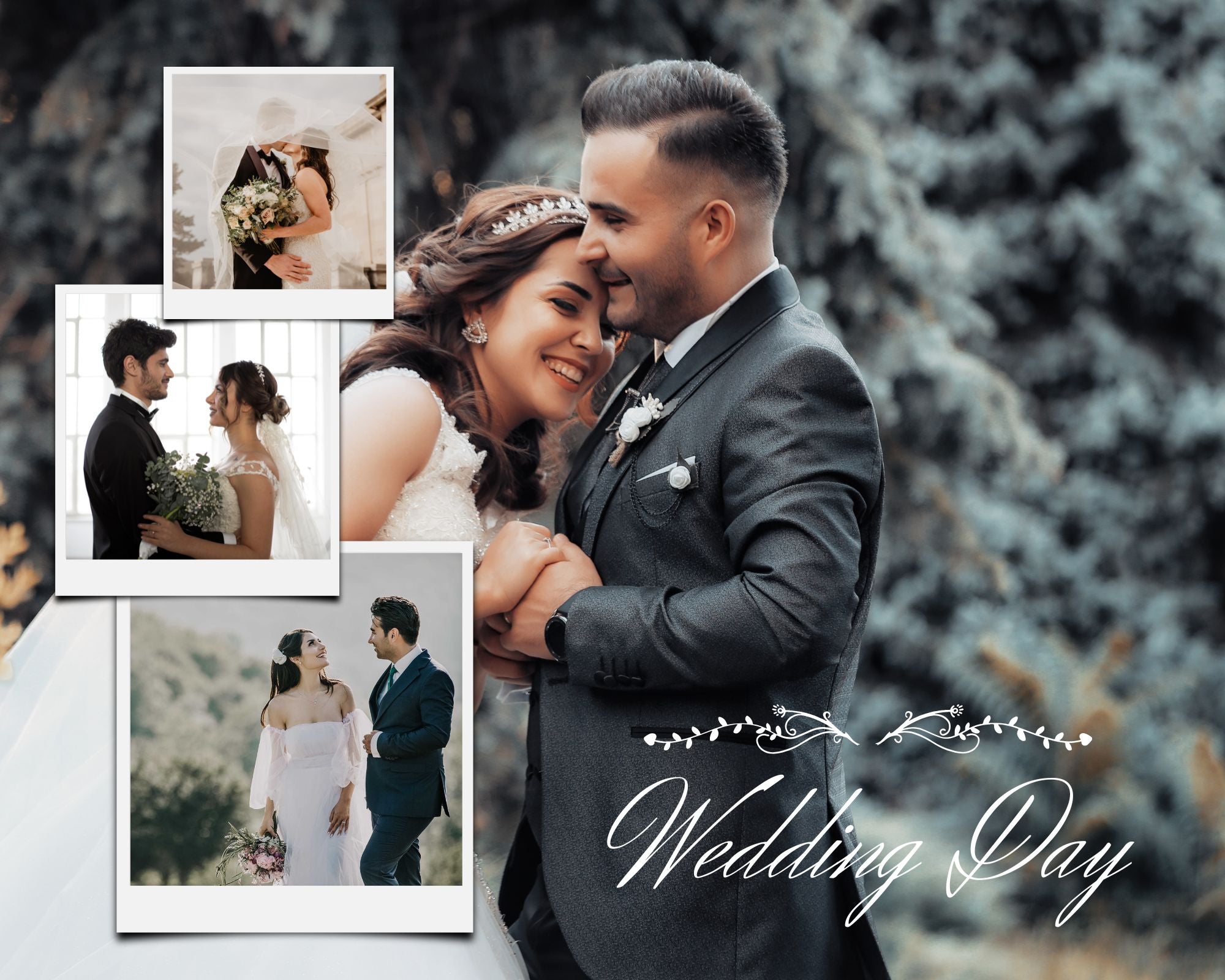 Tablou Canvas Personalizat cu 4 Poze Pentru Nunta 