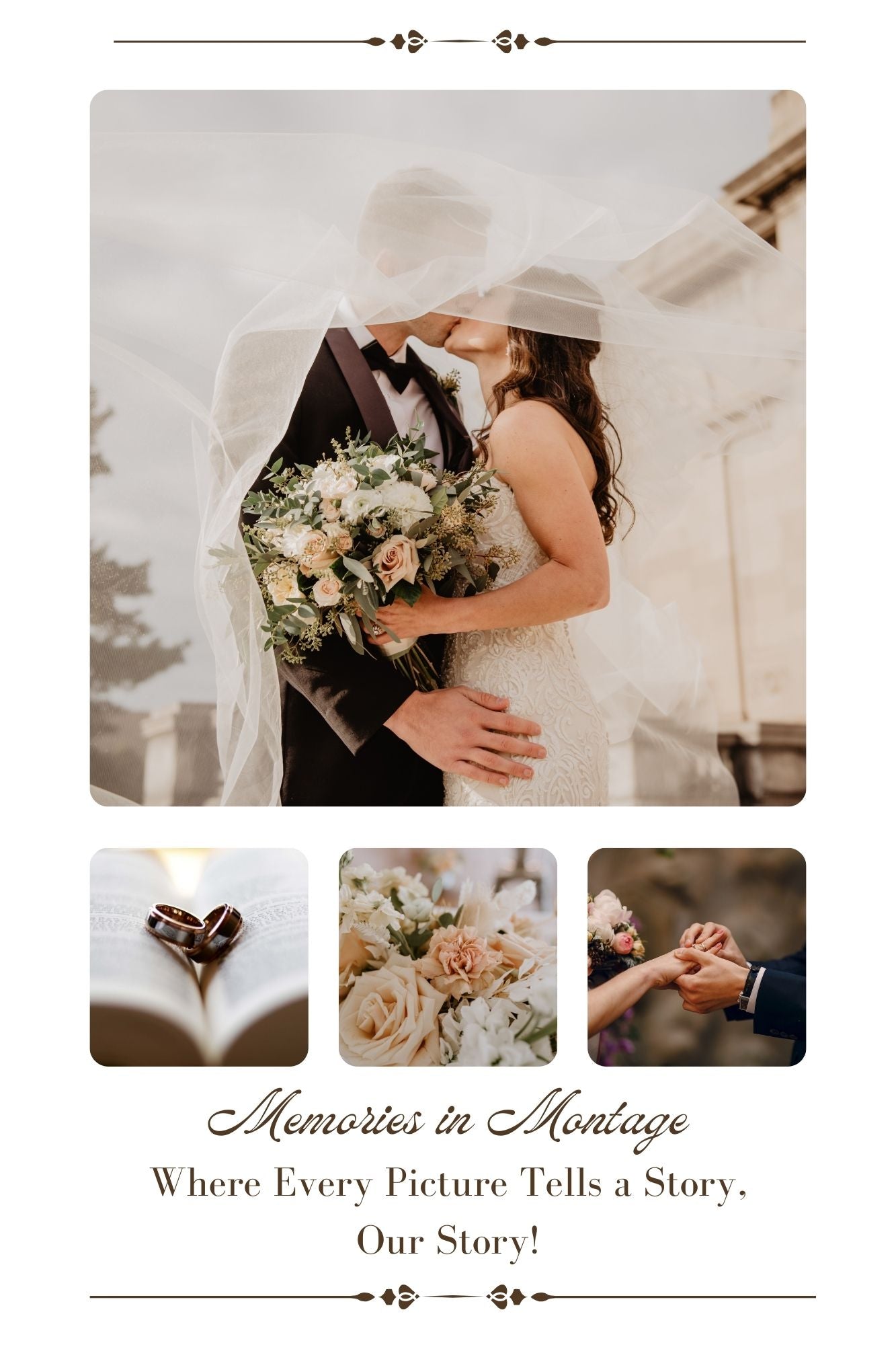 Tablou Canvas Personalizat cu 4 Poze Pentru Nunta 