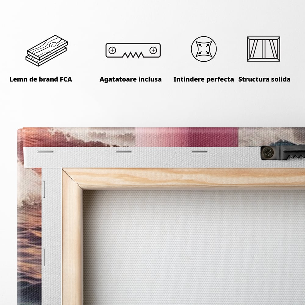 Canvas Wall Art Premium, LuxCanva® Q1002, Mann auf dem Weg, Mann, Ehrgeiz, Lösungen, Erfolg, Wellen, Sonnenuntergang, Sonnenuntergang, Strahlung, Schöpfung, Freiheit, Horizont, Schritte, Weg, Bleistift, Schicksal, Büro, Schlafzimmer
