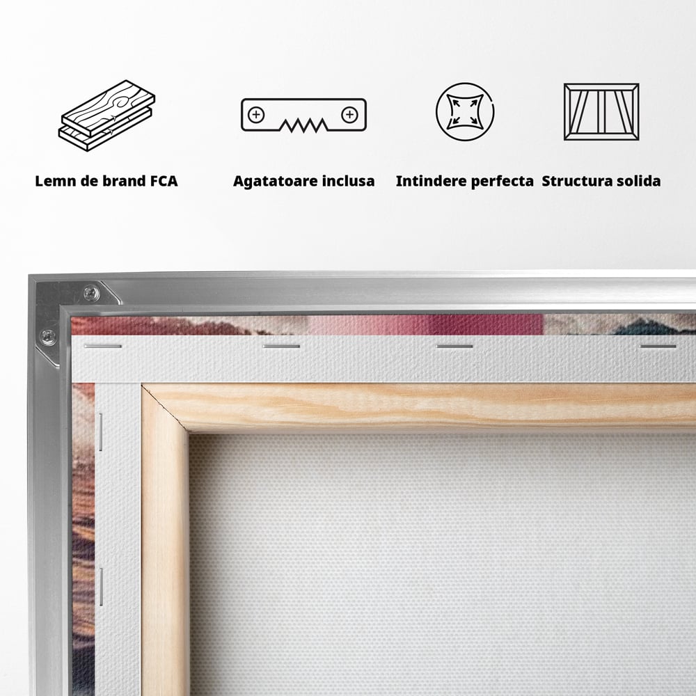 Canvas Wall Art Premium, LuxCanva® Q1002, Mann auf dem Weg, Mann, Ehrgeiz, Lösungen, Erfolg, Wellen, Sonnenuntergang, Sonnenuntergang, Strahlung, Schöpfung, Freiheit, Horizont, Schritte, Weg, Bleistift, Schicksal, Büro, Schlafzimmer