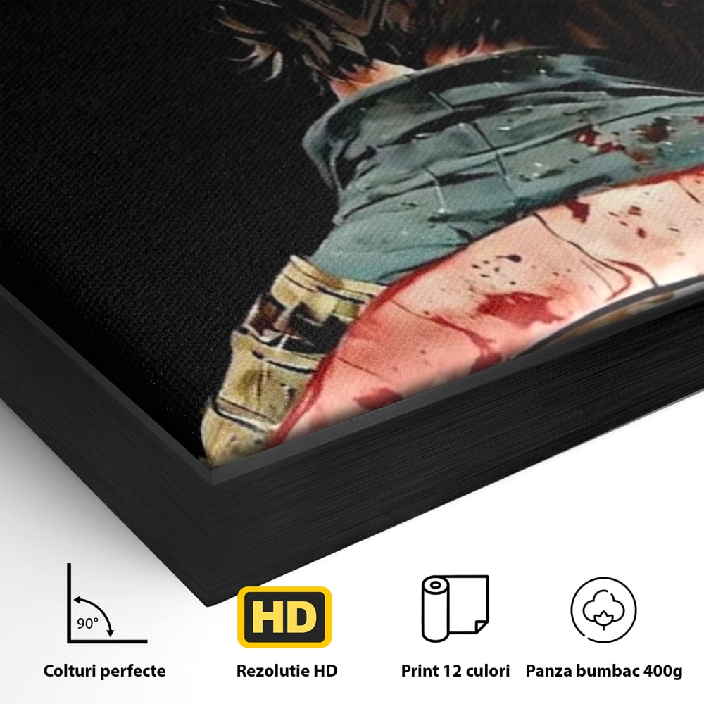 Tablou Canvas Premium, LuxCanva® Q1003, Puterea de a nu Renunta, Evolutie, Sacrificiu, Efort, Alegere, Luptator, Mentalitate, Razboinic, Drum, Erou, Scut, Stea, Masculin, Birou, Dormitor