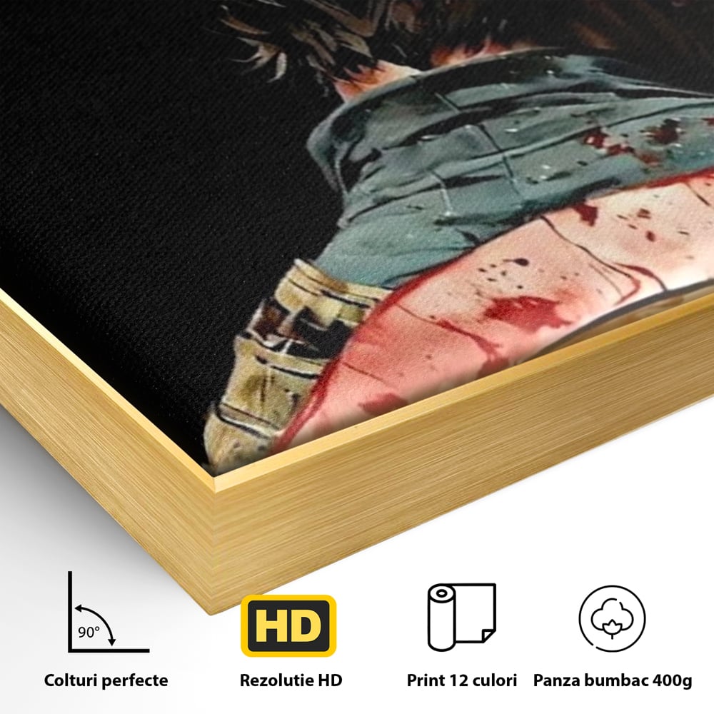 Tablou Canvas Premium, LuxCanva® Q1003, Puterea de a nu Renunta, Evolutie, Sacrificiu, Efort, Alegere, Luptator, Mentalitate, Razboinic, Drum, Erou, Scut, Stea, Masculin, Birou, Dormitor