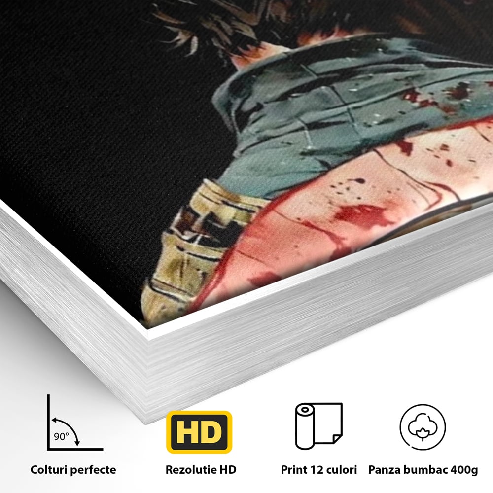 Tablou Canvas Premium, LuxCanva® Q1003, Puterea de a nu Renunta, Evolutie, Sacrificiu, Efort, Alegere, Luptator, Mentalitate, Razboinic, Drum, Erou, Scut, Stea, Masculin, Birou, Dormitor