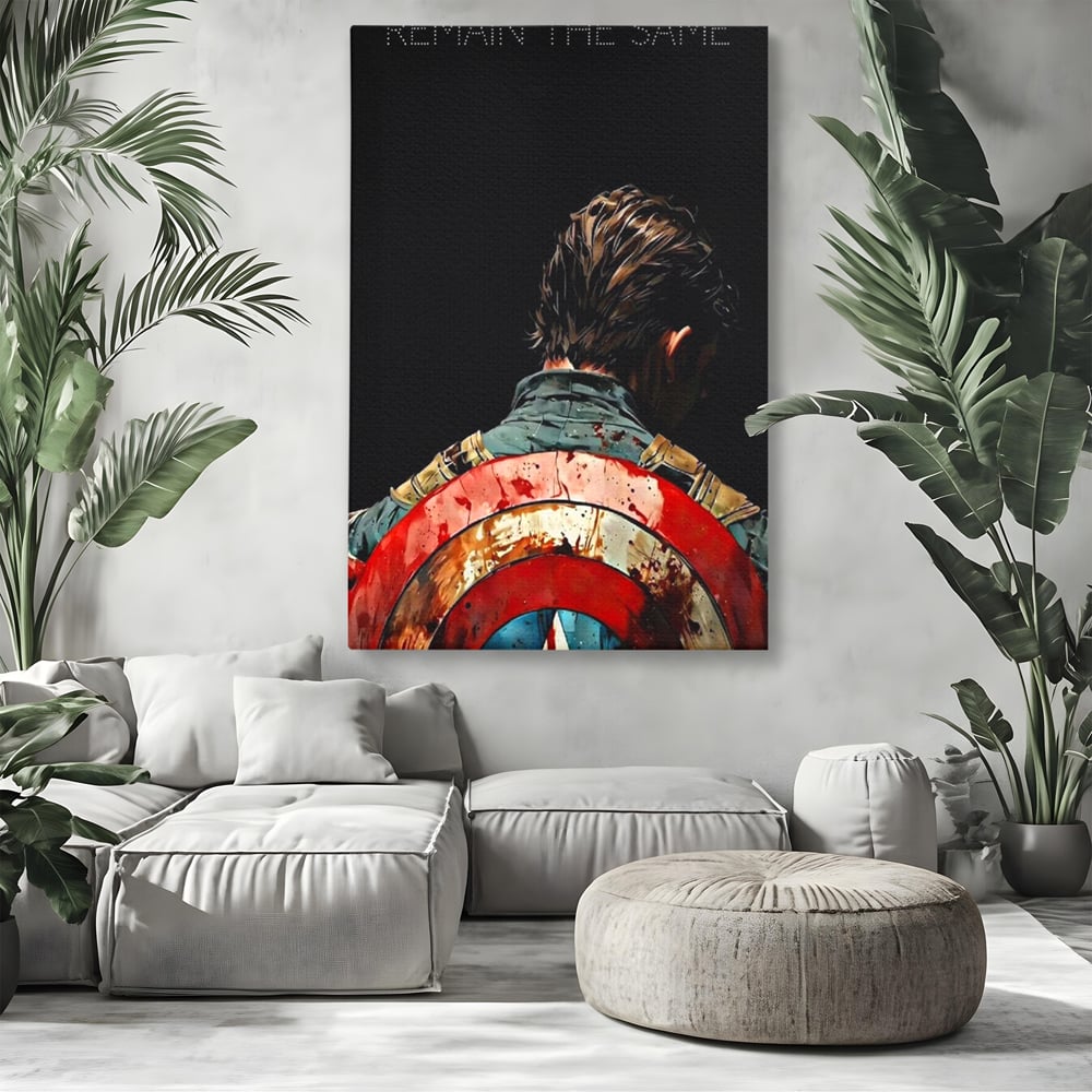 Tablou Canvas Premium, LuxCanva® Q1003, Puterea de a nu Renunta, Evolutie, Sacrificiu, Efort, Alegere, Luptator, Mentalitate, Razboinic, Drum, Erou, Scut, Stea, Masculin, Birou, Dormitor
