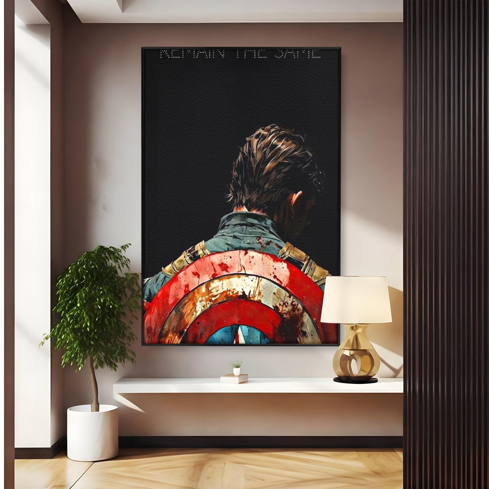 Tablou Canvas Premium, LuxCanva® Q1003, Puterea de a nu Renunta, Evolutie, Sacrificiu, Efort, Alegere, Luptator, Mentalitate, Razboinic, Drum, Erou, Scut, Stea, Masculin, Birou, Dormitor