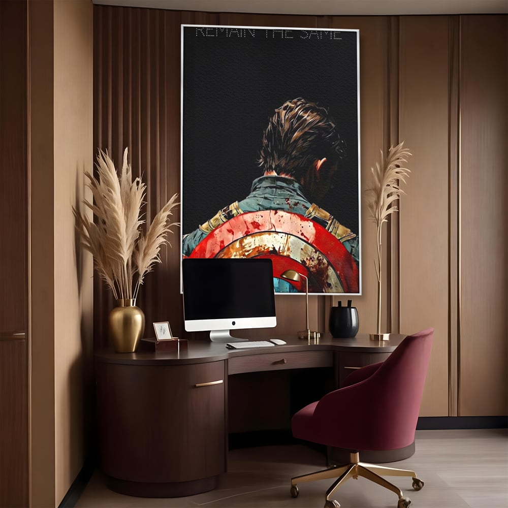 Tablou Canvas Premium, LuxCanva® Q1003, Puterea de a nu Renunta, Evolutie, Sacrificiu, Efort, Alegere, Luptator, Mentalitate, Razboinic, Drum, Erou, Scut, Stea, Masculin, Birou, Dormitor