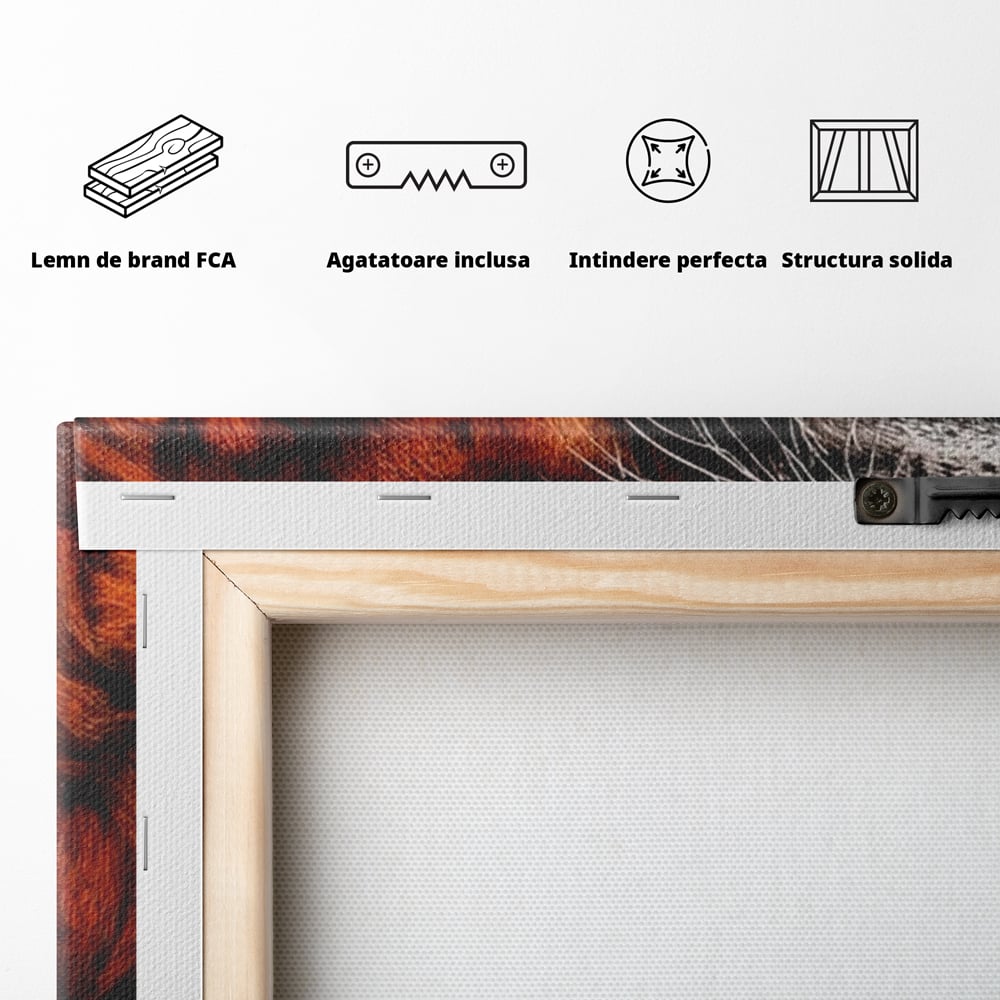 Leinwandbilder Premium, LuxCanva® Q1004, Furchtloser König, Macht, Dominanz, Vorherrschaft, Autorität, Löwe, König, Krone, Mähne, wild, wild, Meister, Stimme, Stimme, Herrscher, Herrscher, Büro, Schlafzimmer