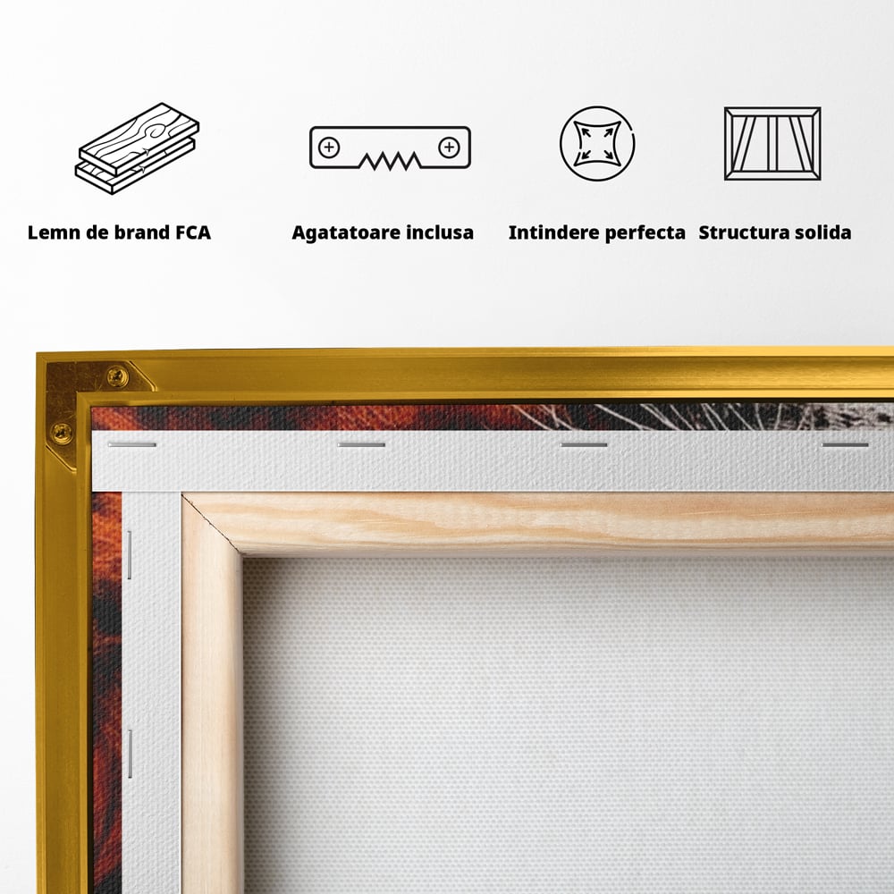 Leinwandbilder Premium, LuxCanva® Q1004, Furchtloser König, Macht, Dominanz, Vorherrschaft, Autorität, Löwe, König, Krone, Mähne, wild, wild, Meister, Stimme, Stimme, Herrscher, Herrscher, Büro, Schlafzimmer