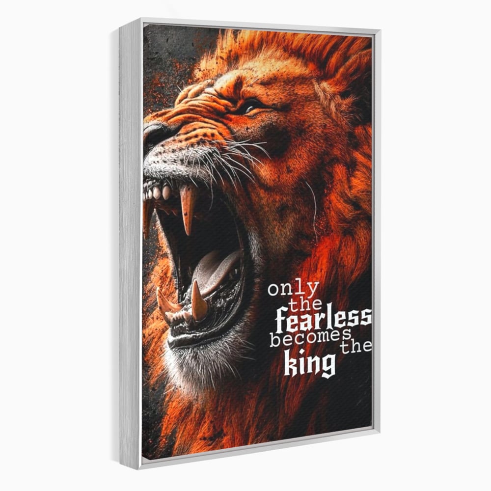 Leinwandbilder Premium, LuxCanva® Q1004, Furchtloser König, Macht, Dominanz, Vorherrschaft, Autorität, Löwe, König, Krone, Mähne, wild, wild, Meister, Stimme, Stimme, Herrscher, Herrscher, Büro, Schlafzimmer