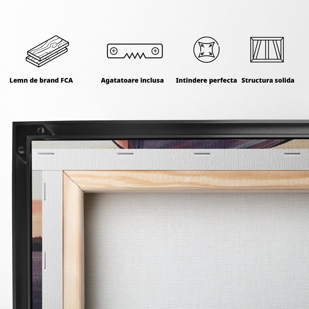 Canvas Wall Art Premium, LuxCanva® Q1005, Die Kraft weiterzumachen, Entschlossenheit, Ehrgeiz, Erfolg, Disziplin, Fokus, Wille, Auto, Sport, Straße, Asphalt, Scheinwerfer, Geschwindigkeit, Richtung, Büro, Schlafzimmer
