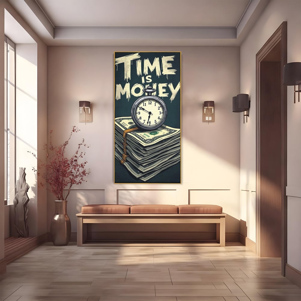 Tablou Canvas Premium, LuxCanva® Q1012, Ora Succesului, Timp, Ceas, Bani, Business, Disciplina, Motivatie, Performanta, Cariera, Birou, Dormitor
